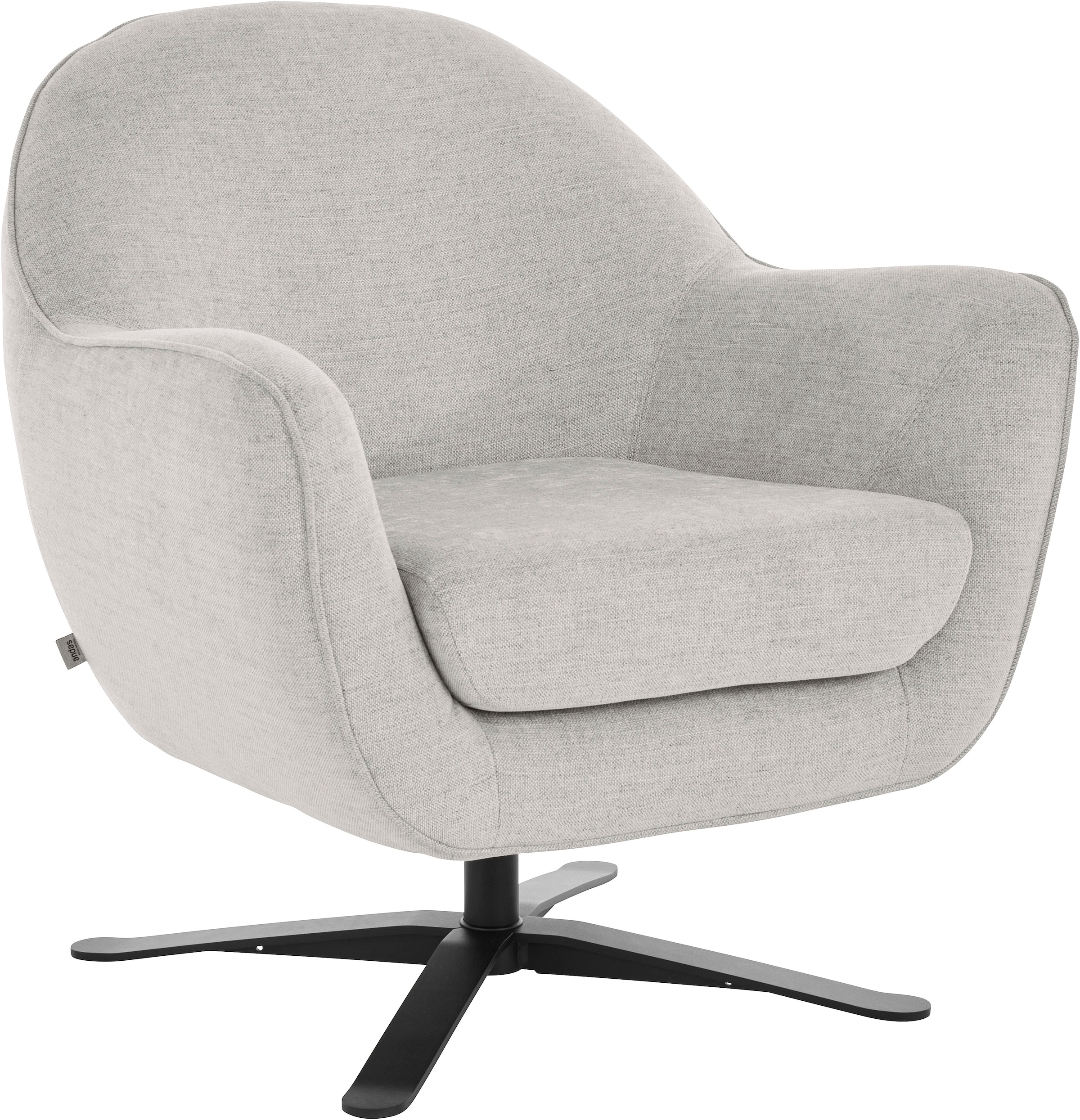 Home affaire Fauteuil pivotant »Stavre, Loungesessel mit Drehfunktion« au design moderne, avec pied pivotant élégant