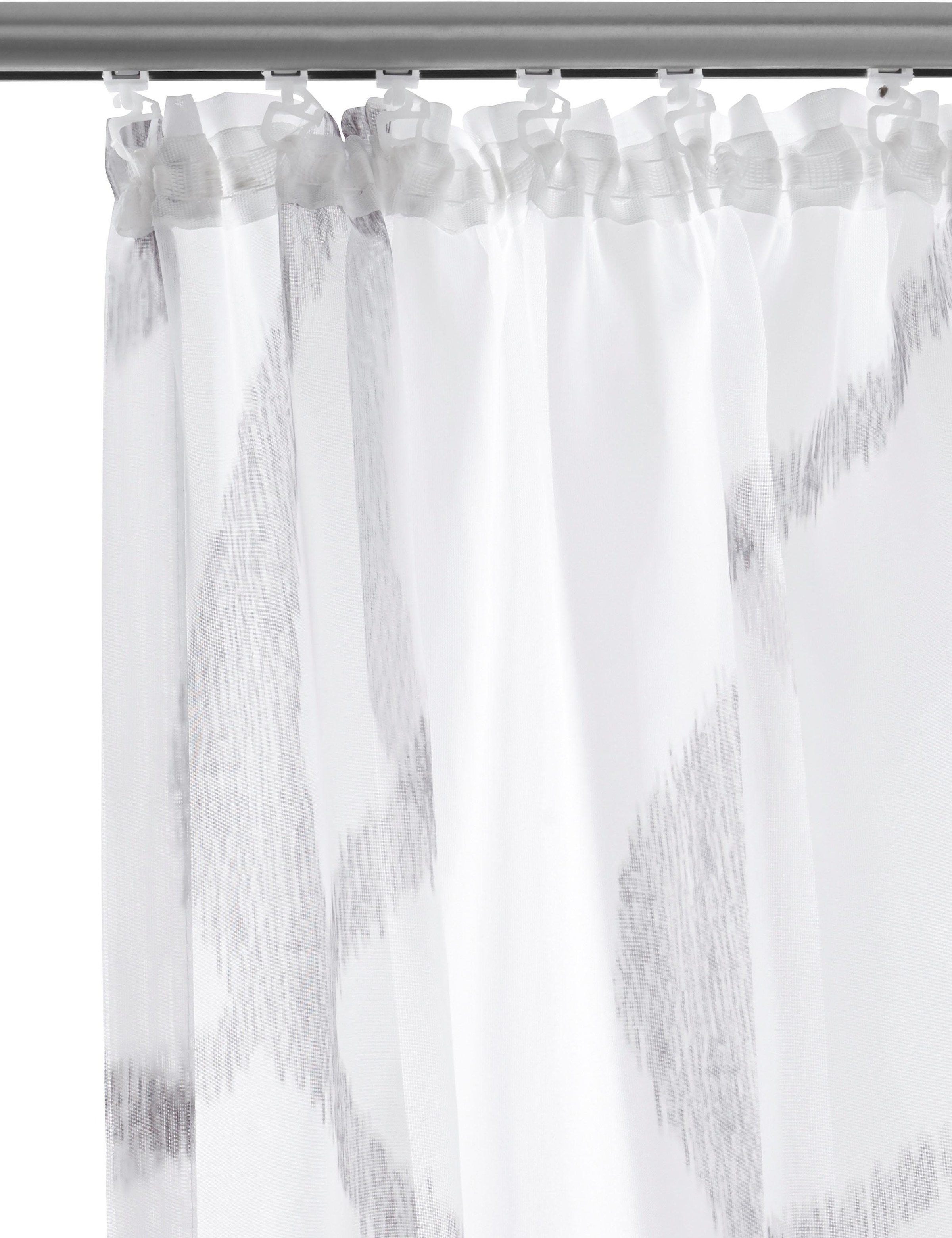 my home Rideau »Bene« Bande volante 1 cuis tlg. Transparent, gemustert, glatt, verschiedene Grössen