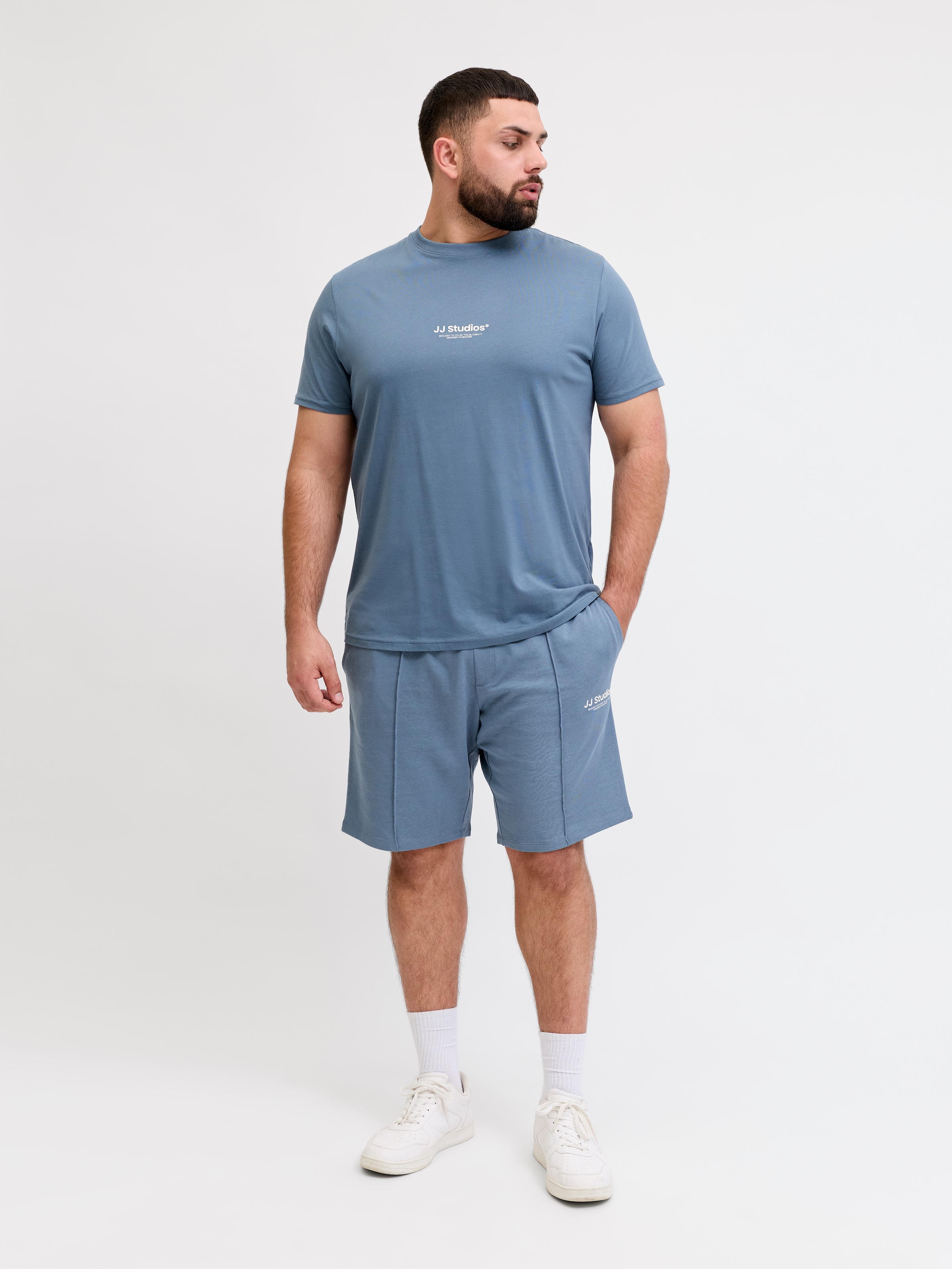 Jack & Jones PlusSize Sweatshorts »JPSTKANE SOHO SWEAT SHORTS MID SN PLS«  mélange coton, coupe décontractée