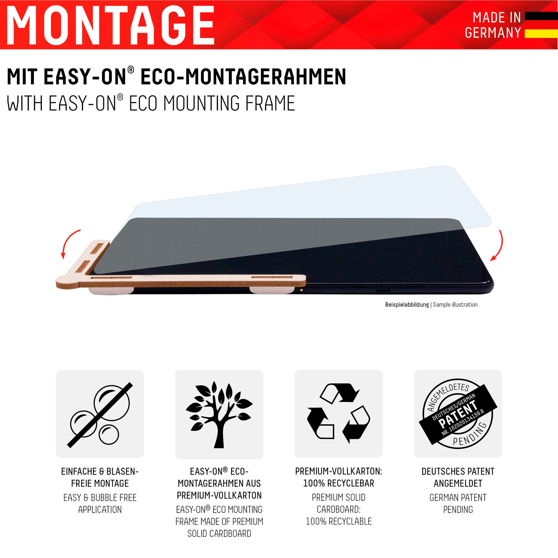 Displex Displayschutzfolie »Tablet Glass Samsung Galaxy Tab S6 Lite« für Samsung Galaxy Tab S6 Lite