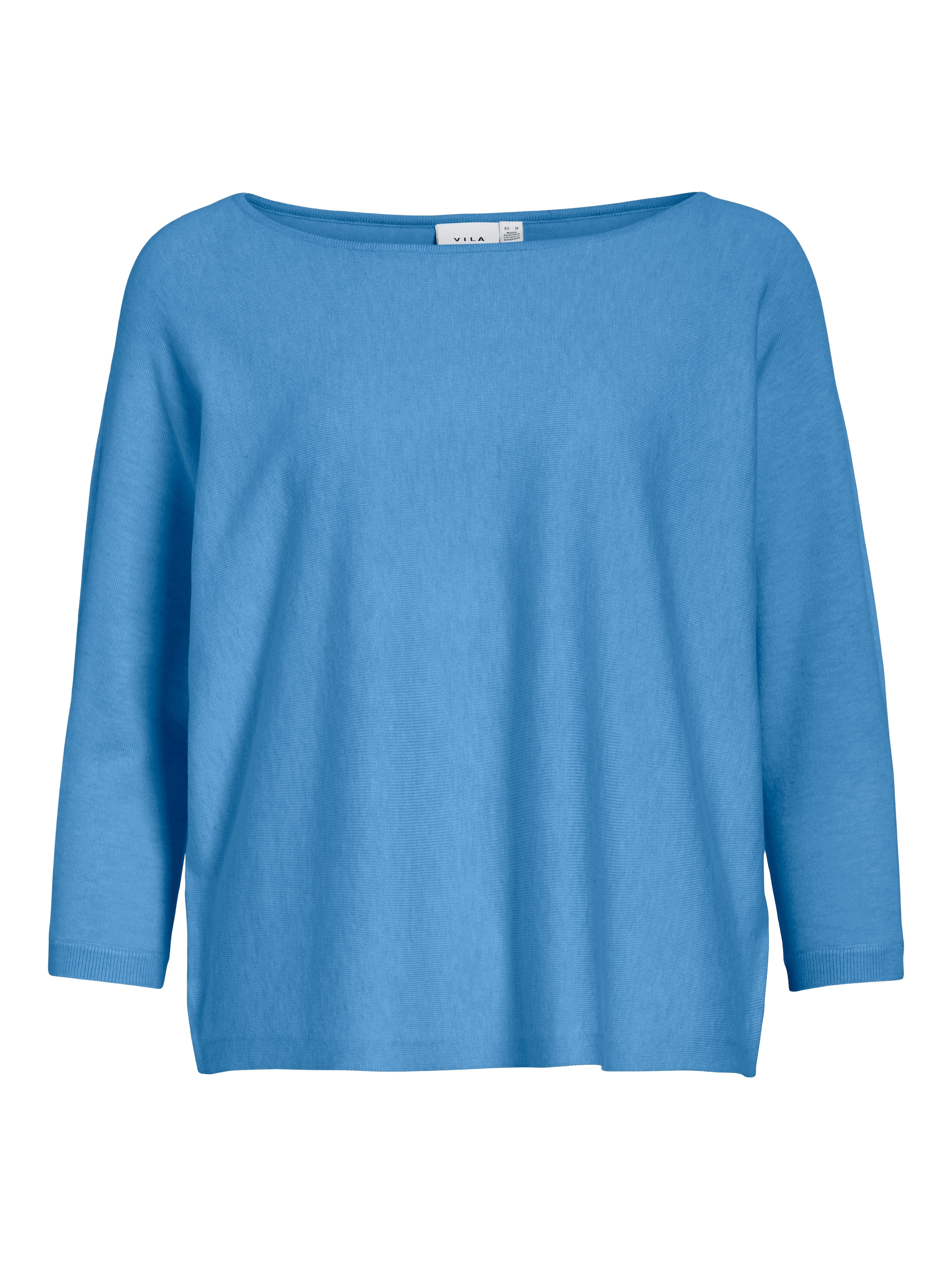 Vila 3/4 Arm-Pullover »VIMALU BOATNECK 3/4 SLEEVE KNIT TOP-NOOS« Materialmix, loose fit