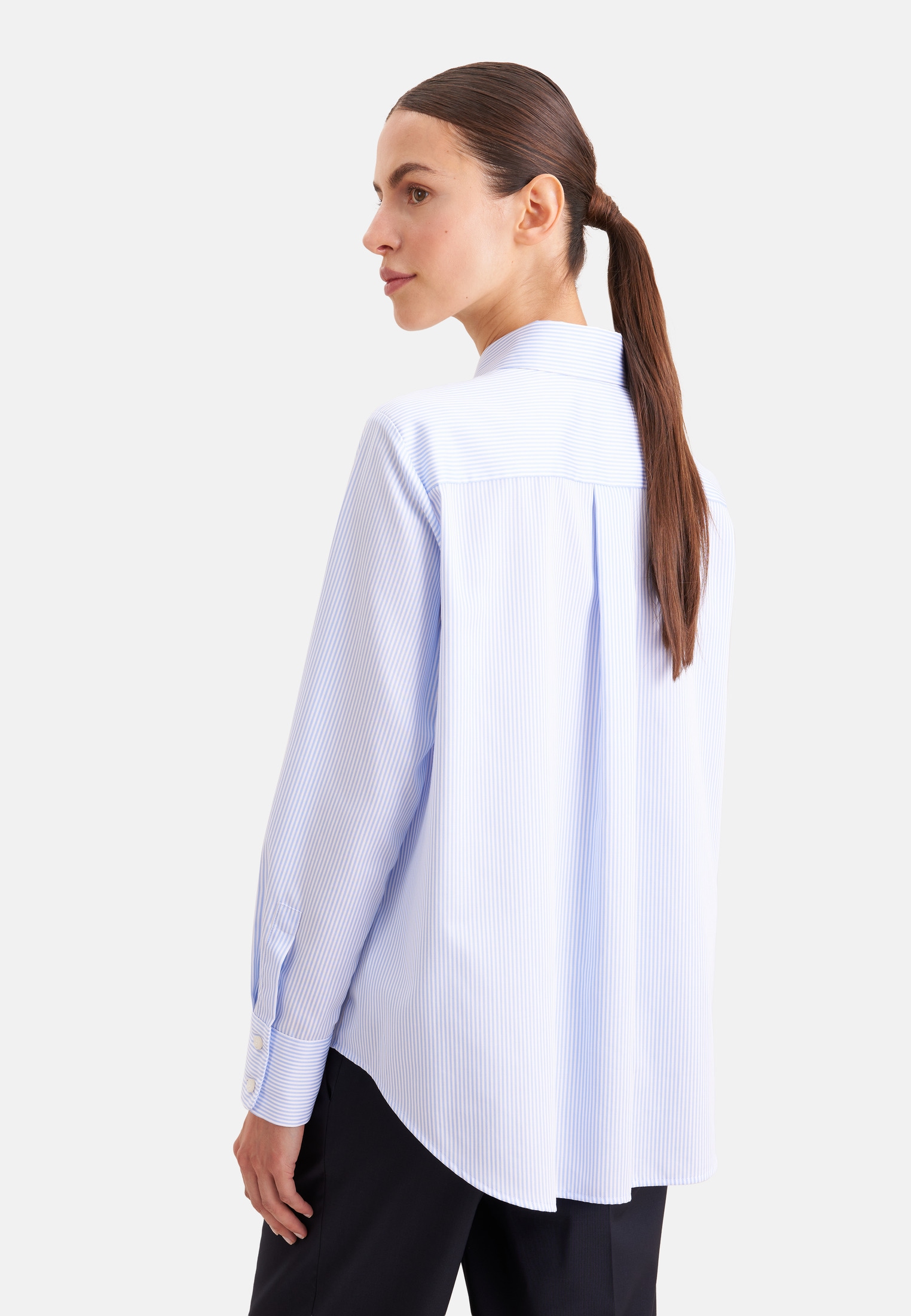 seidensticker Blouse chemise col 1/1 rayé