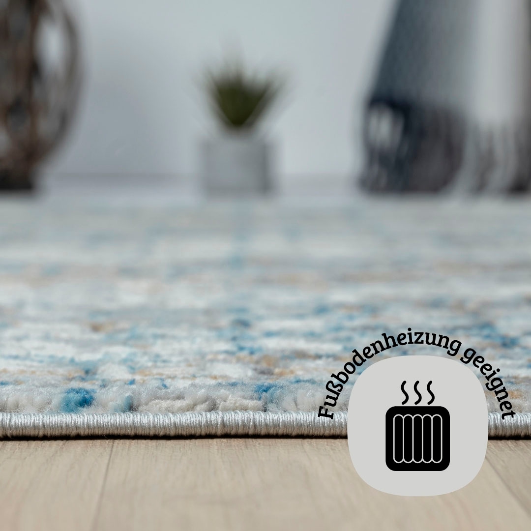 GOODproduct Teppich »Jaxyn« rund 8 mm Höhe Kurzflor, modernes Design, pflegeleicht, Wohnzimmer