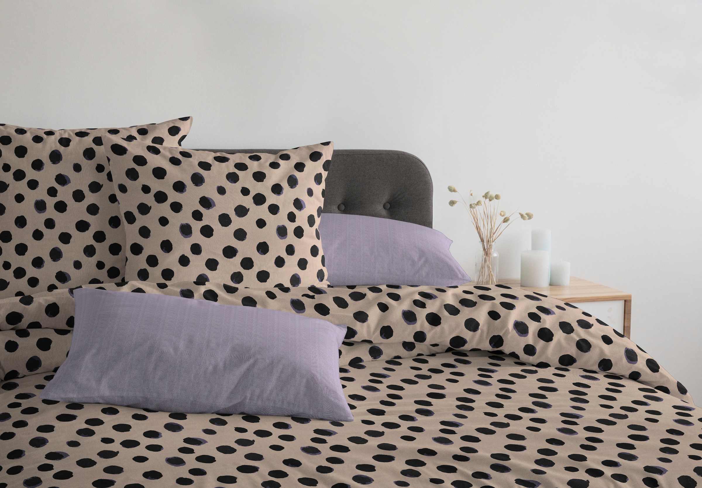 Adam Bettwäsche »Leinenbettwäsche Dots« 2 Stk. aus 73% Leinen & 27% Bio-Baumwolle, 2 teilig - Leinenbettwäsche