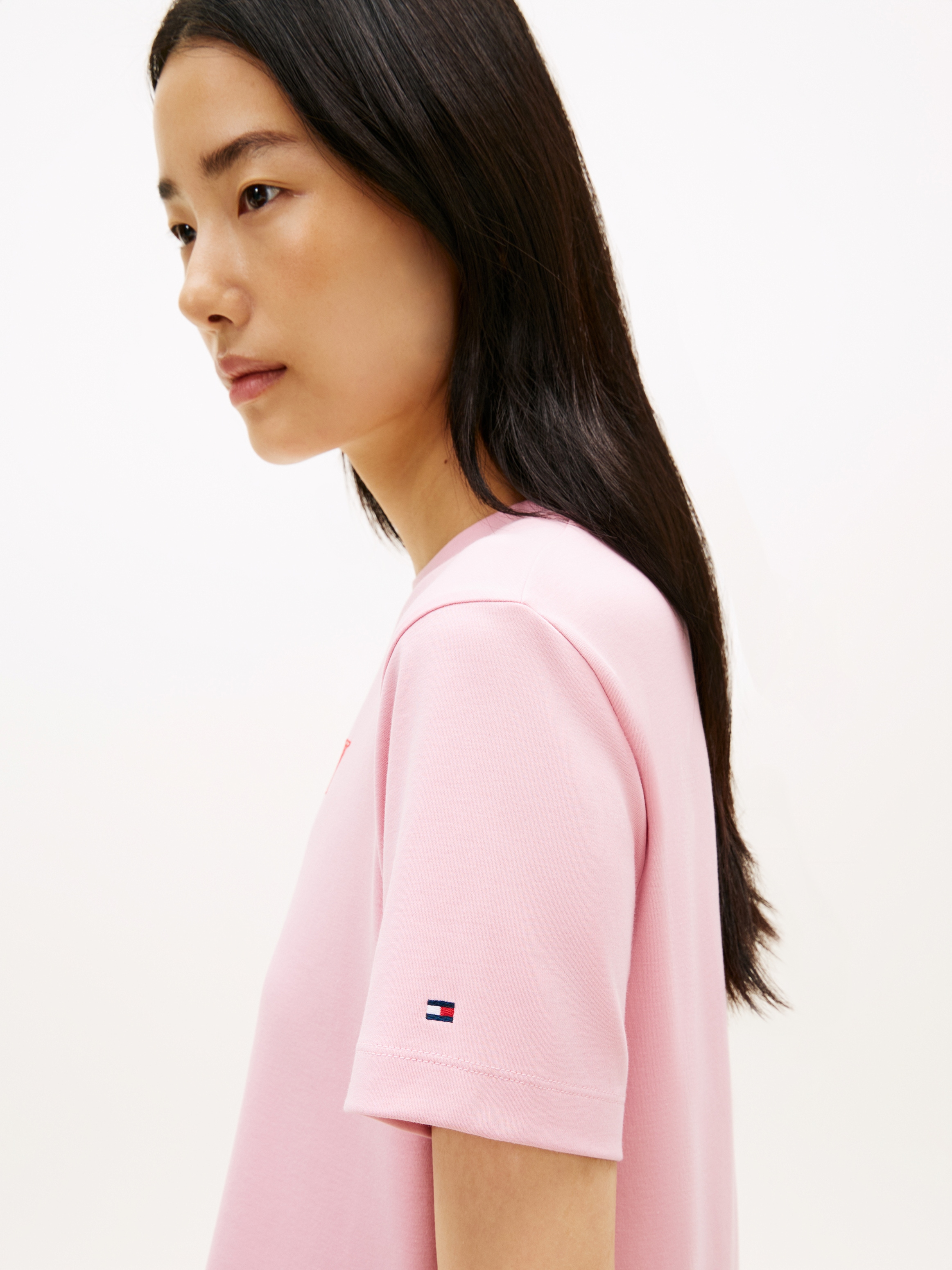 Tommy Hilfiger Kurzarmshirt »TILT GRAPHIC REG C-NK SS TEE« mit grossem Logo-Print