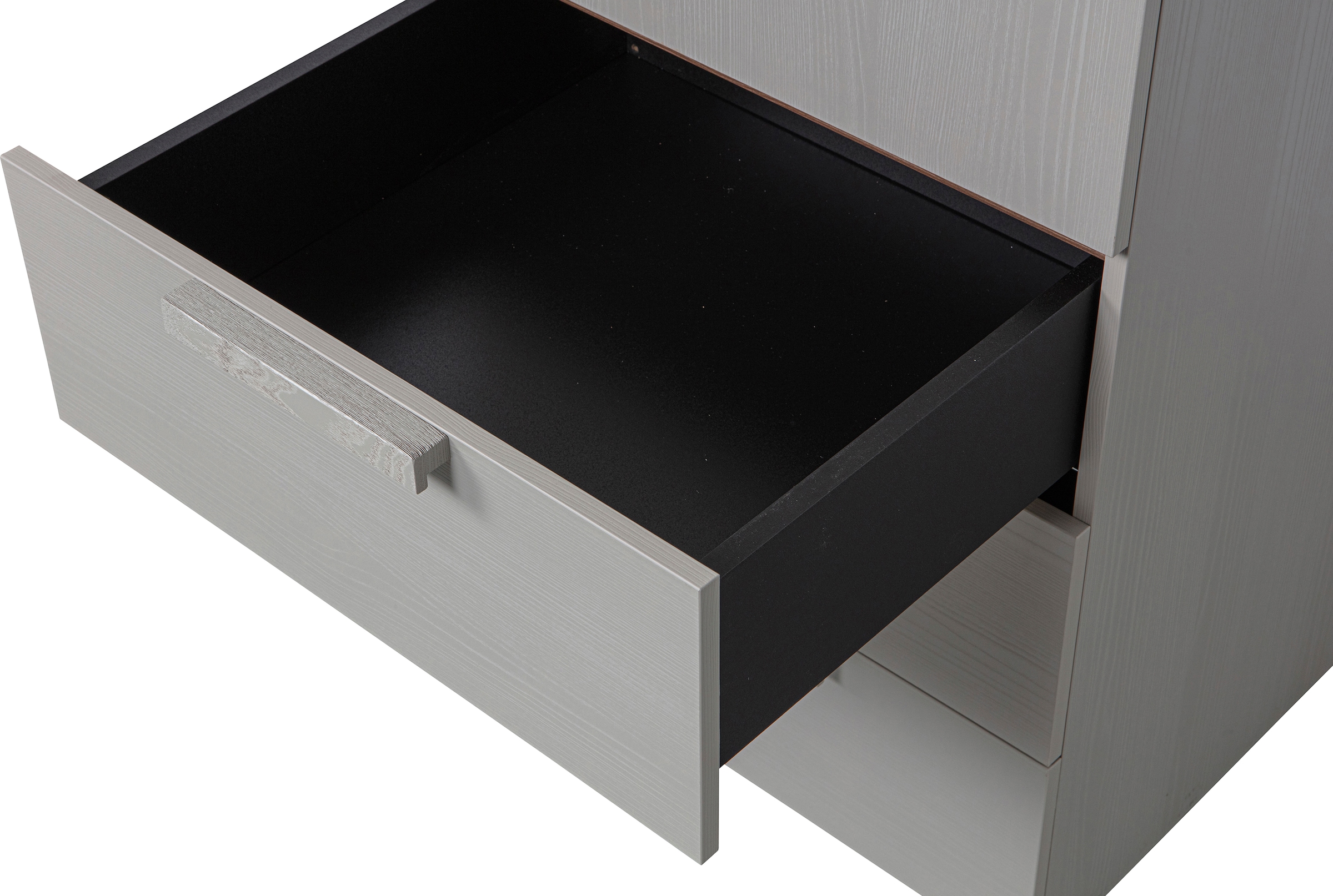 WOOOD »Rens Nussbaumdekor lackiert mit  Rollführung und sichtbare Maserung« H 210 x B 55 x T 58 cm, Wandbefestigung empfohlen, Kombinierbar