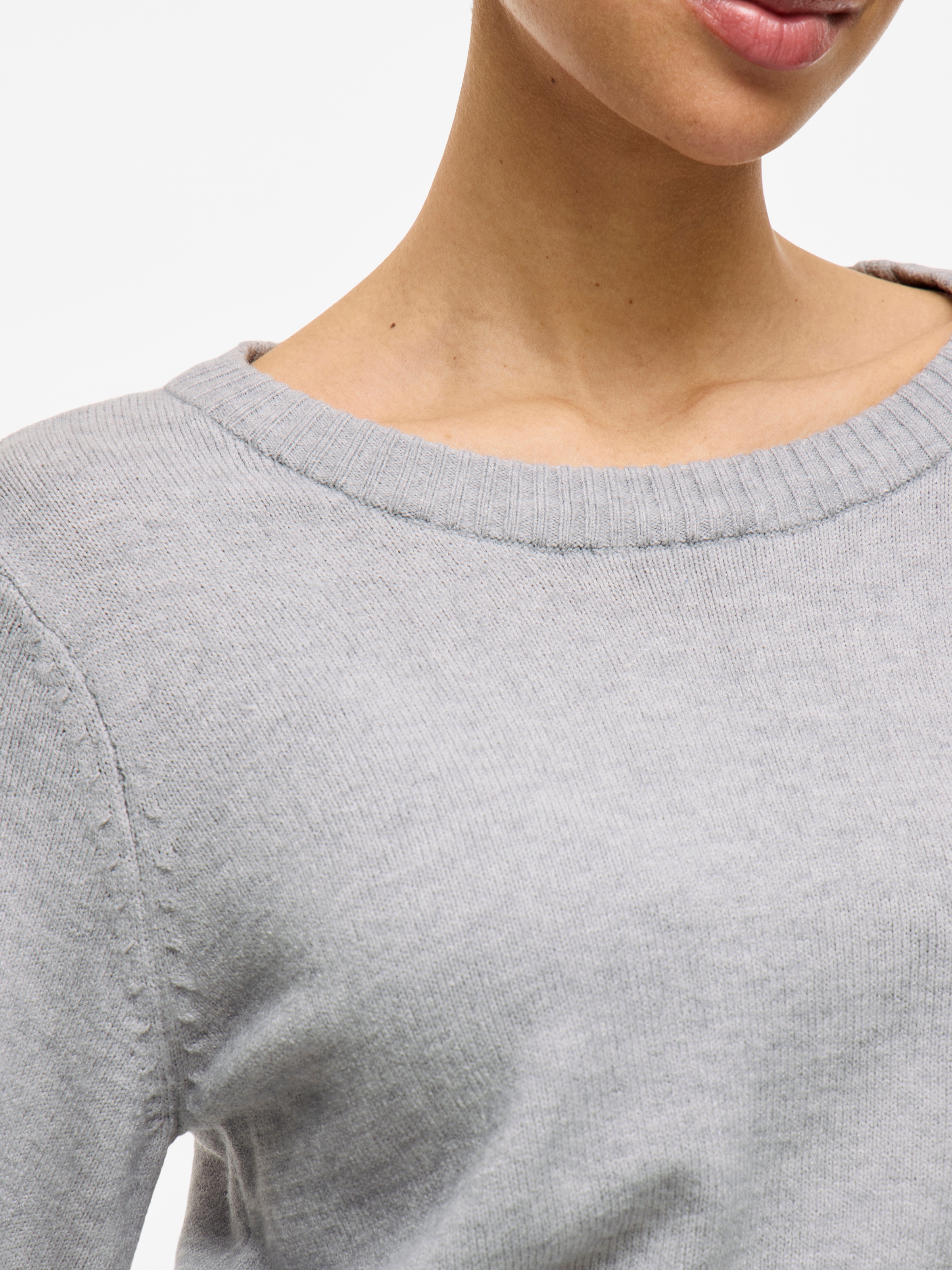 Vila Pull à col rond »VIRIL-O-PULLI« Feinstrick mit feinen Strickdetails