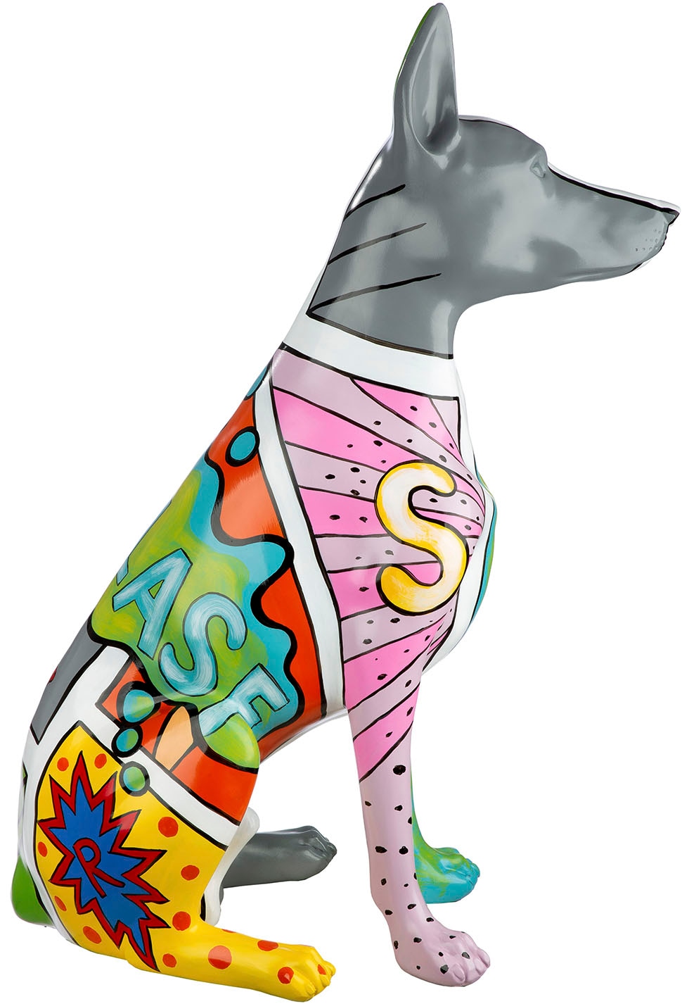 GILDE Figurine d'animal »Figur Hund Dobermann mehrfarbig H. 70 cm«