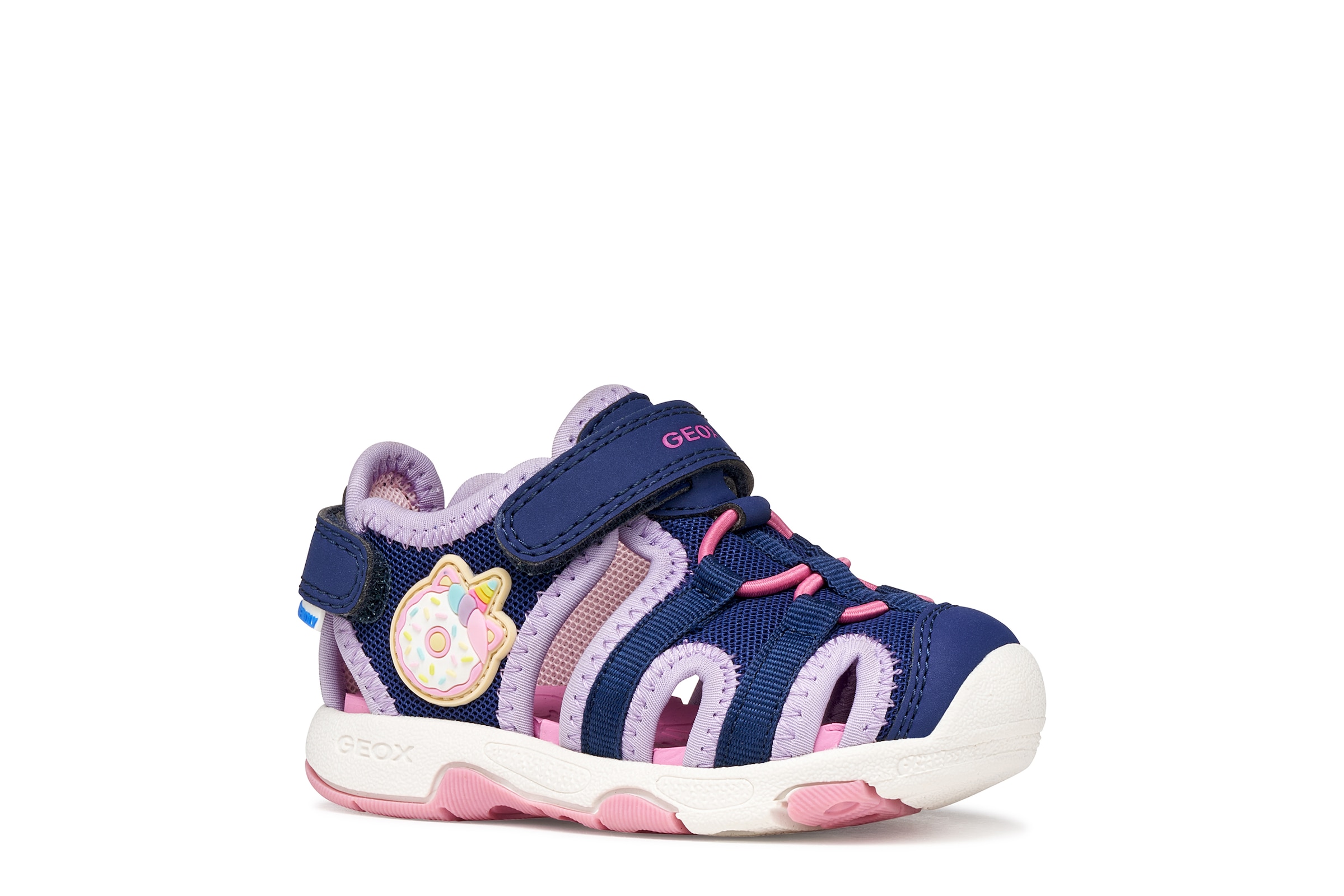 Geox Lauflernschuh »B SANDAL MULTY GIRL«  Babyschuh, Sommerschuh, Klettschuh, Grössenschablone zum Download