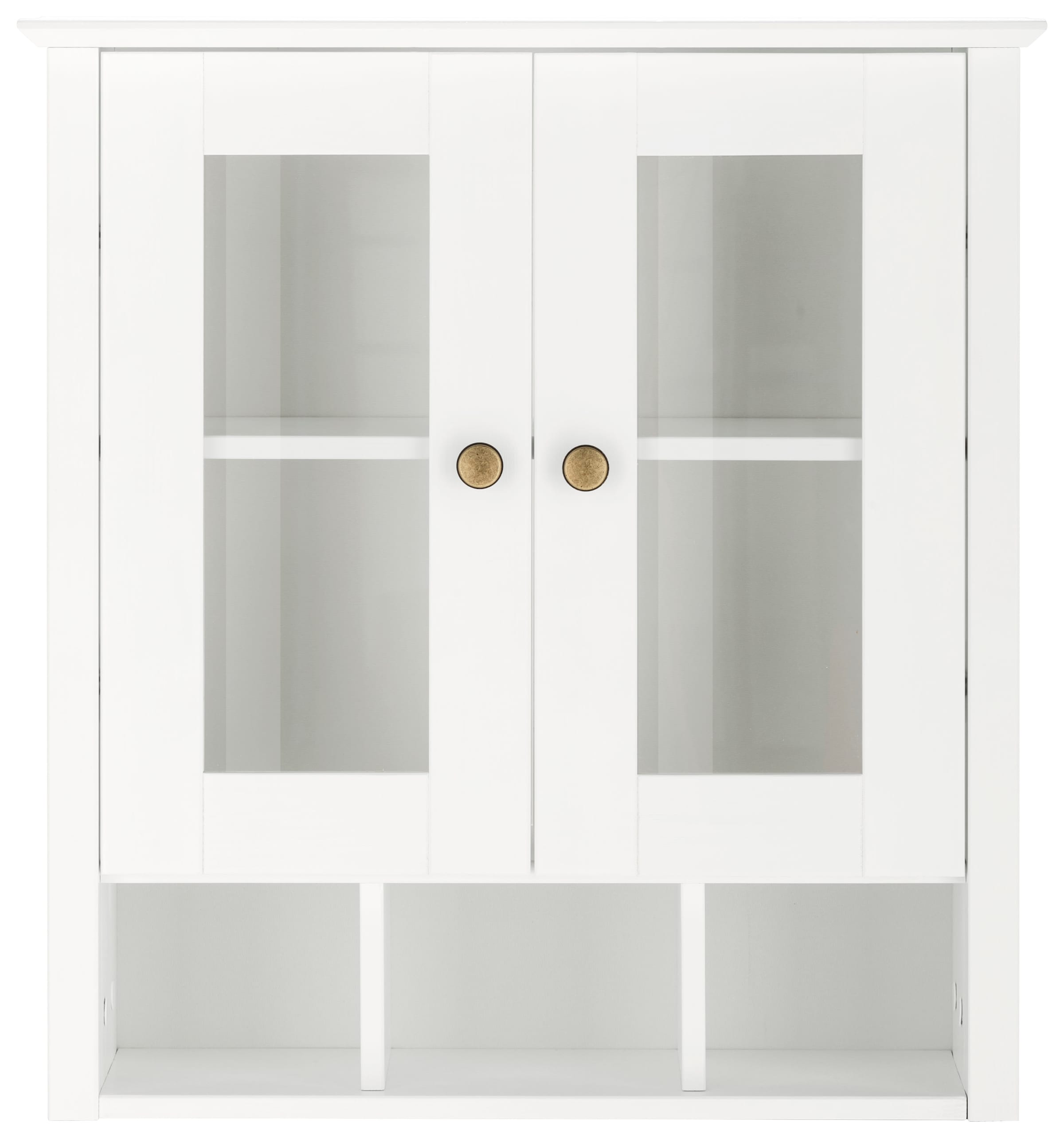 Home affaire Armoire suspendue »Vili« Badezimmerschrank, mit Glastüren, Breite 60 cm, aus Massivholz
