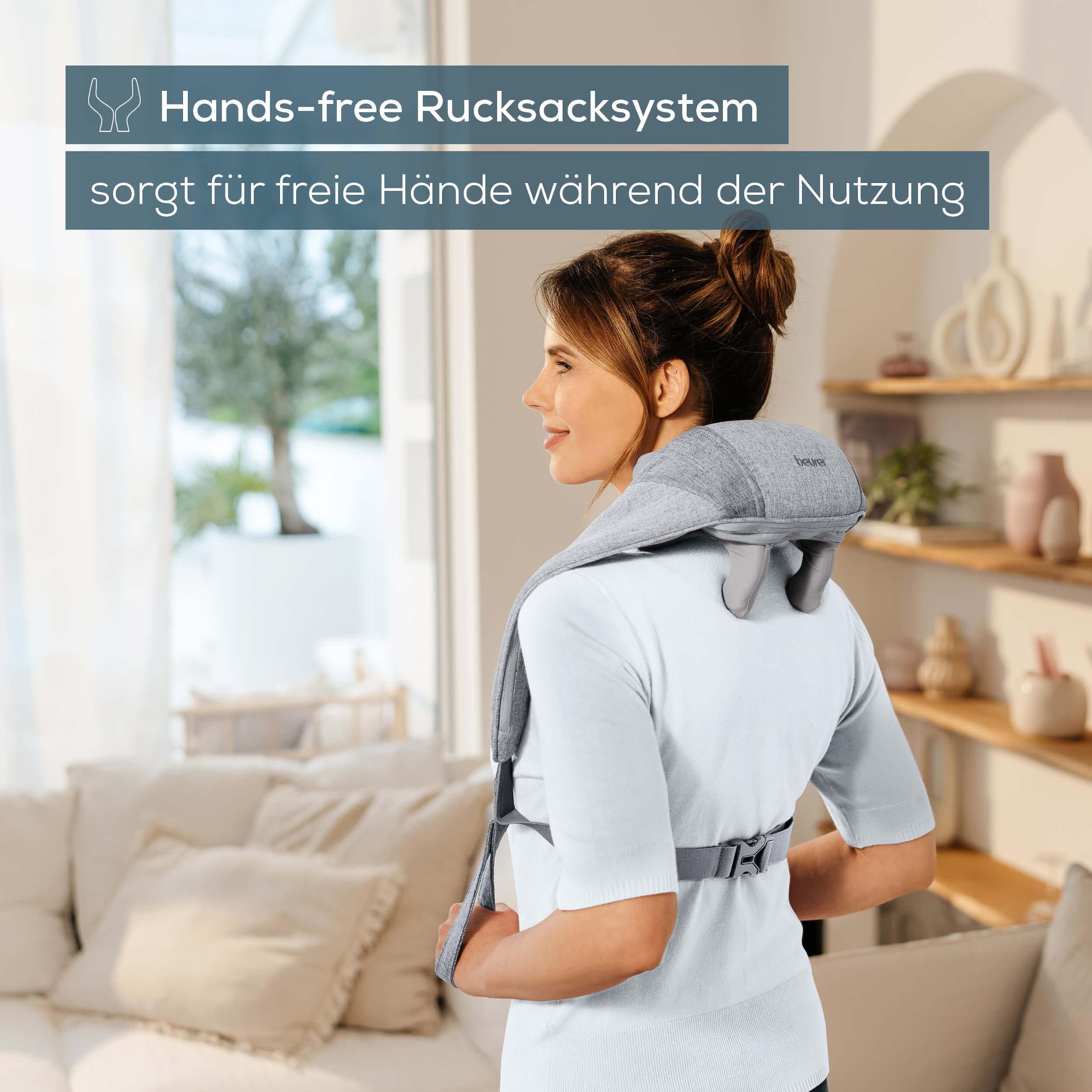 BEURER Nacken-Massagegerät »MG 154 mit Wärmefunktion, für Schultern und Nacken« der Wellnessmoment im Alltag, kabellose Nutzung