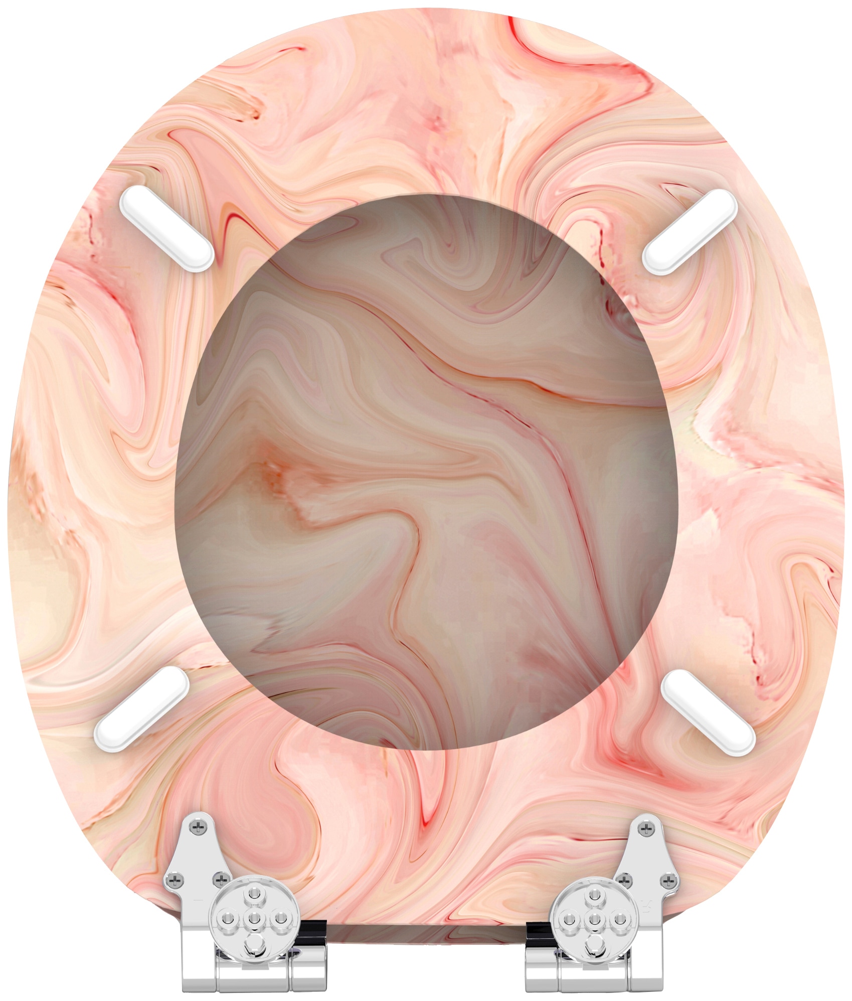 Sanilo Siège de WC »Marmor Rosa« mit Absenkautomatik, BxL: 37,7 x 42,0 - 47,0 cm