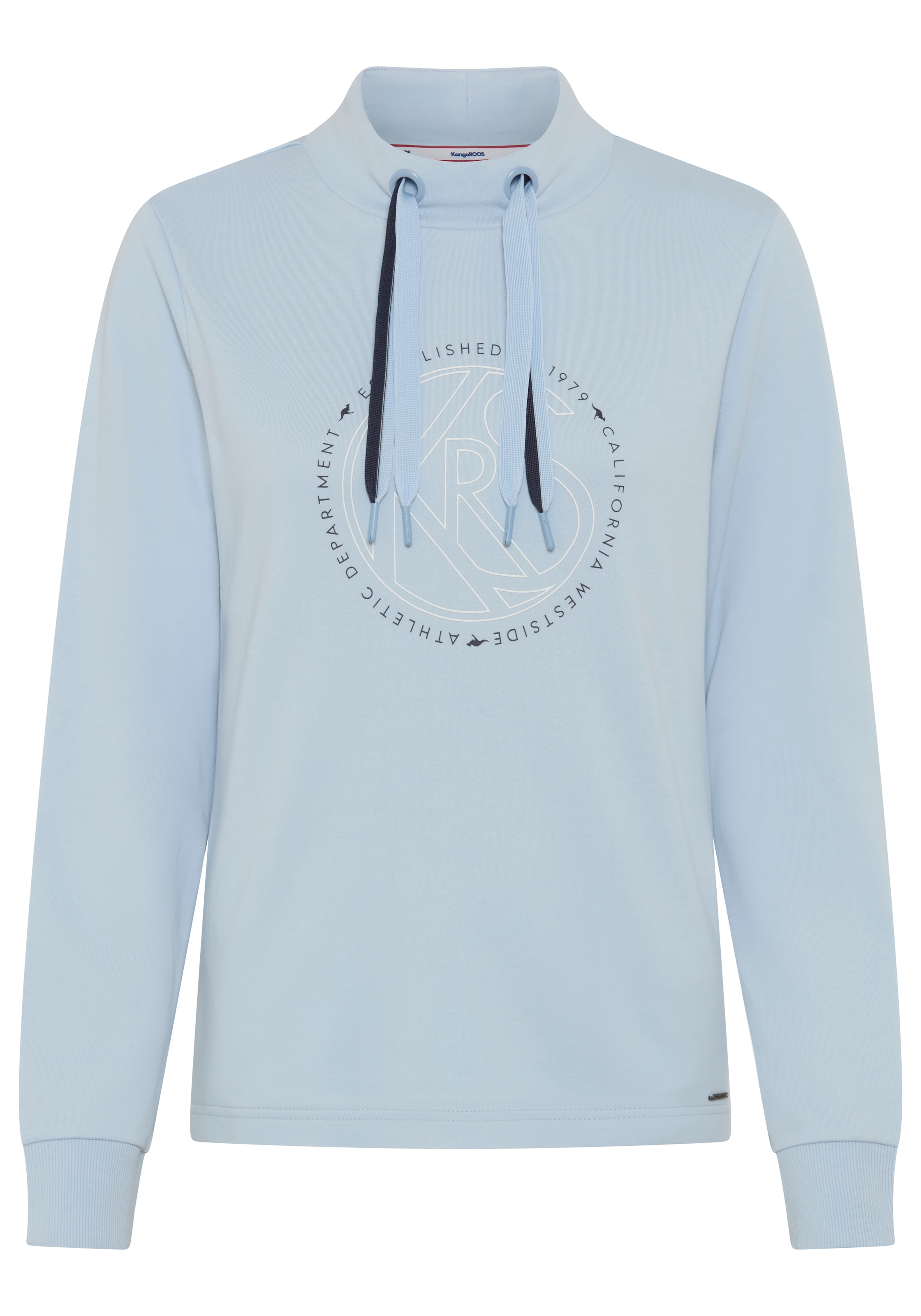 KangaROOS Sweatshirt , mit Metalllabel, hüftbedeckende Länge, auch in grossen Grössen
