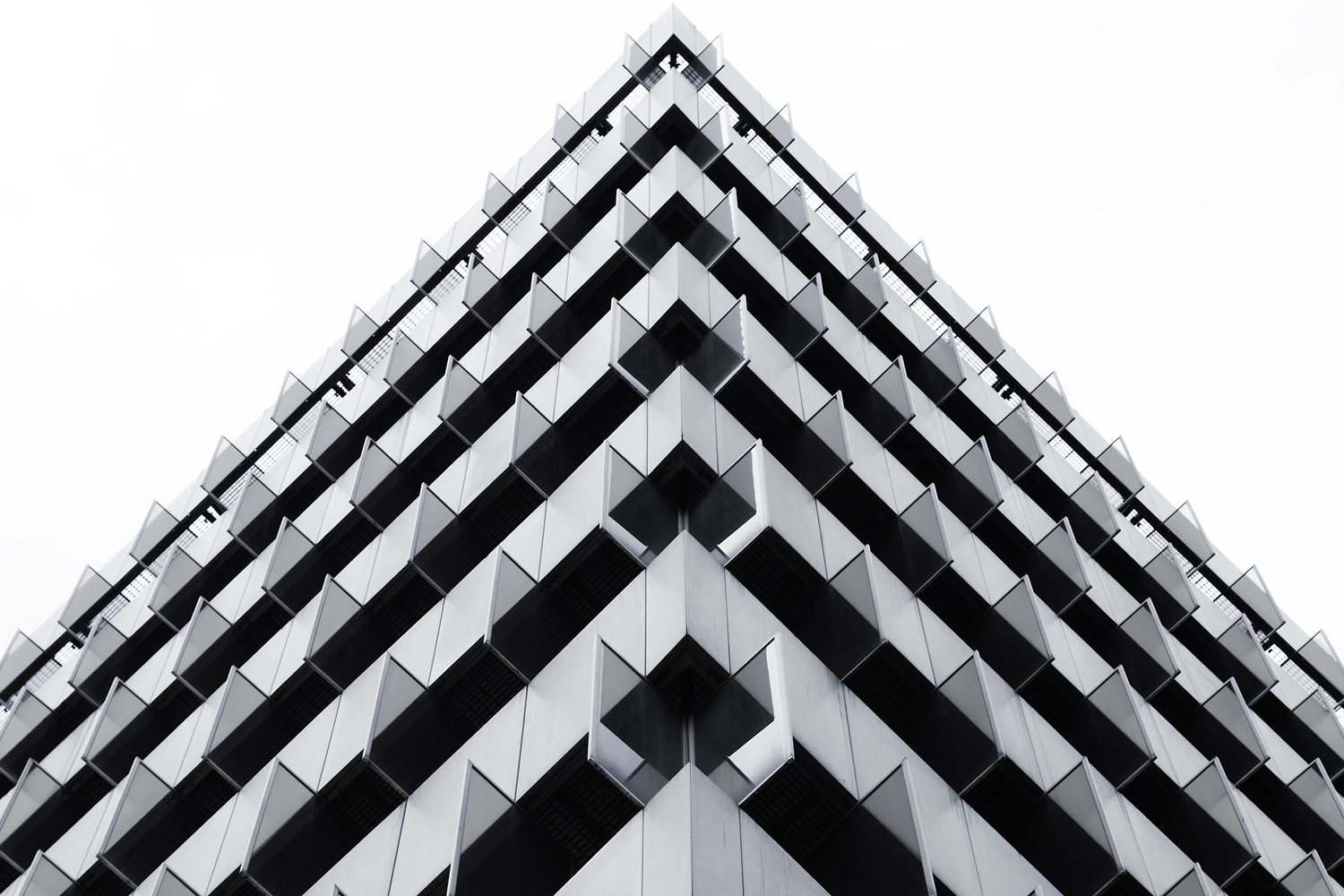 queence Tableau mural XXL »Akustikbild Geometrisch Gebäude« Bâtiments | Formes | Noir et blanc | Éléments architecturaux 1 cuis tlg. Solution acoustique simple sans travaux, isolation phonique, panneaux