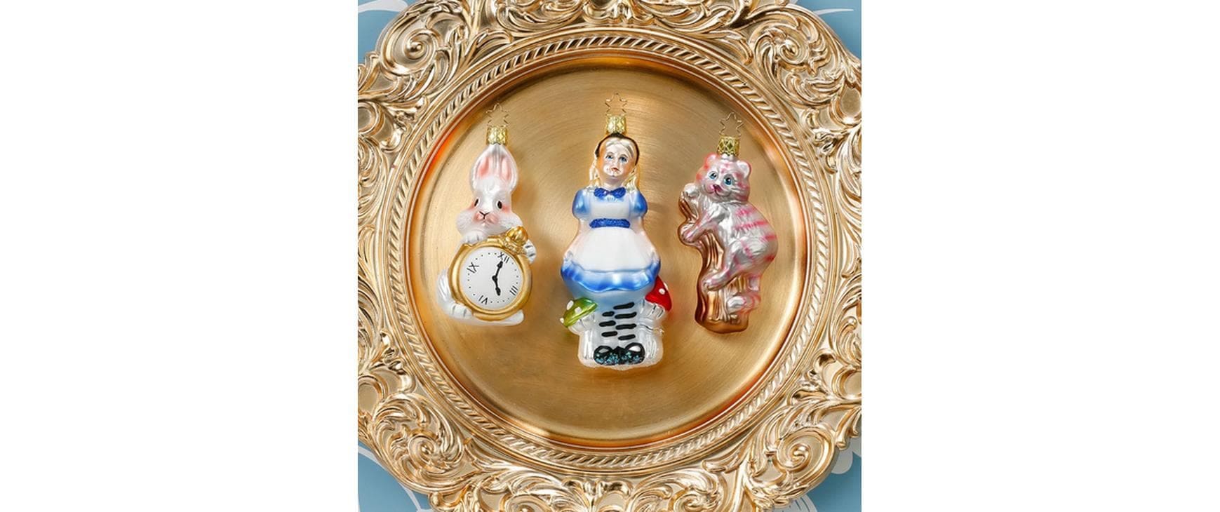 INGE-GLAS® Boule de Noël »Hase mit Uhr«