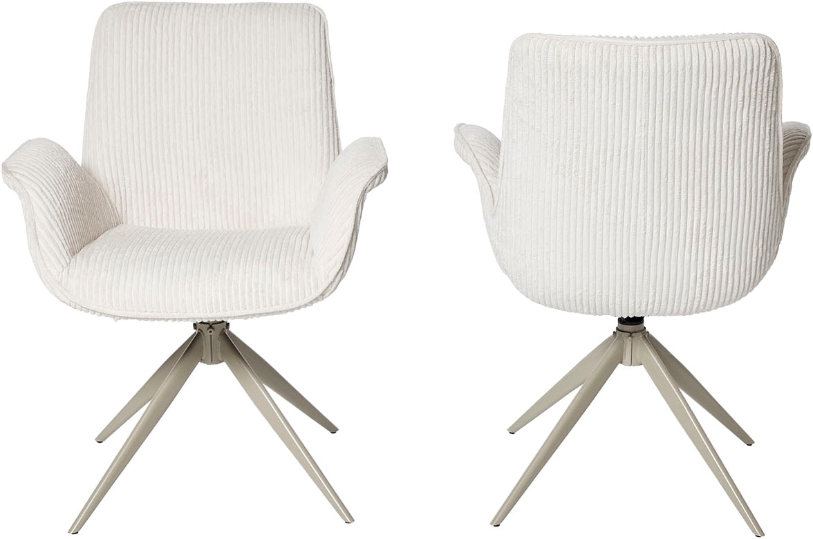 Jahnke Schalenstuhl »BAT TWIST DUO« () 2er Set, drehbar, gepolstert, mit Armlehnen, B:66xT:60,5xH:85 cm