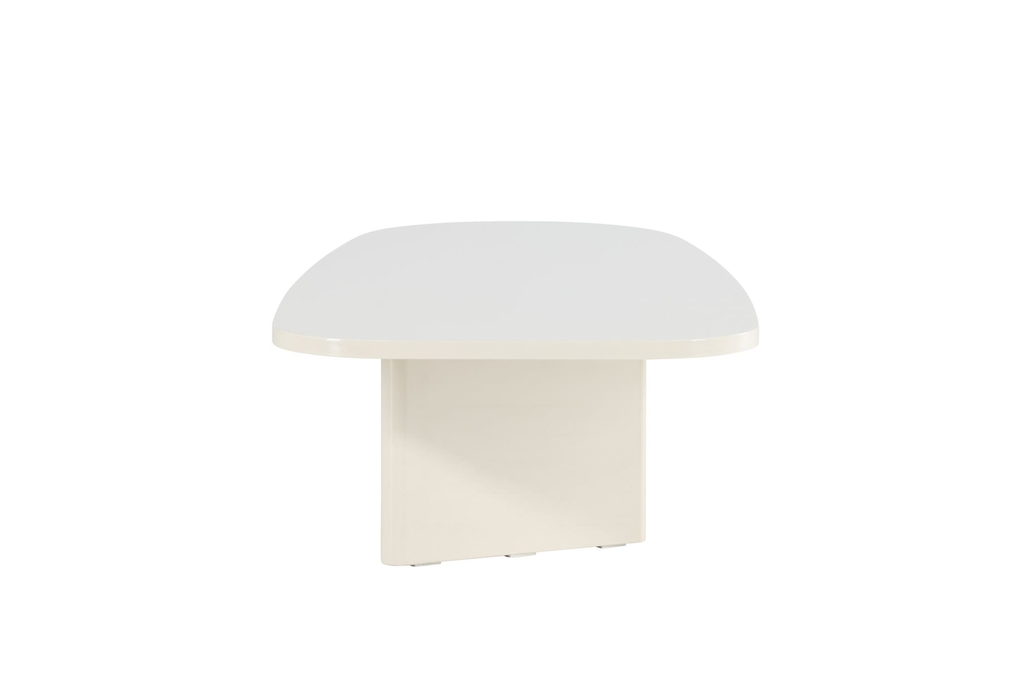 Venture Home Table basse »Grönvik, ovaler Couchtisch 130 × 65 cm in glänzendem Beige, modern« Table basse, MDF, finition brillante, ovale, forme douce, scandinave