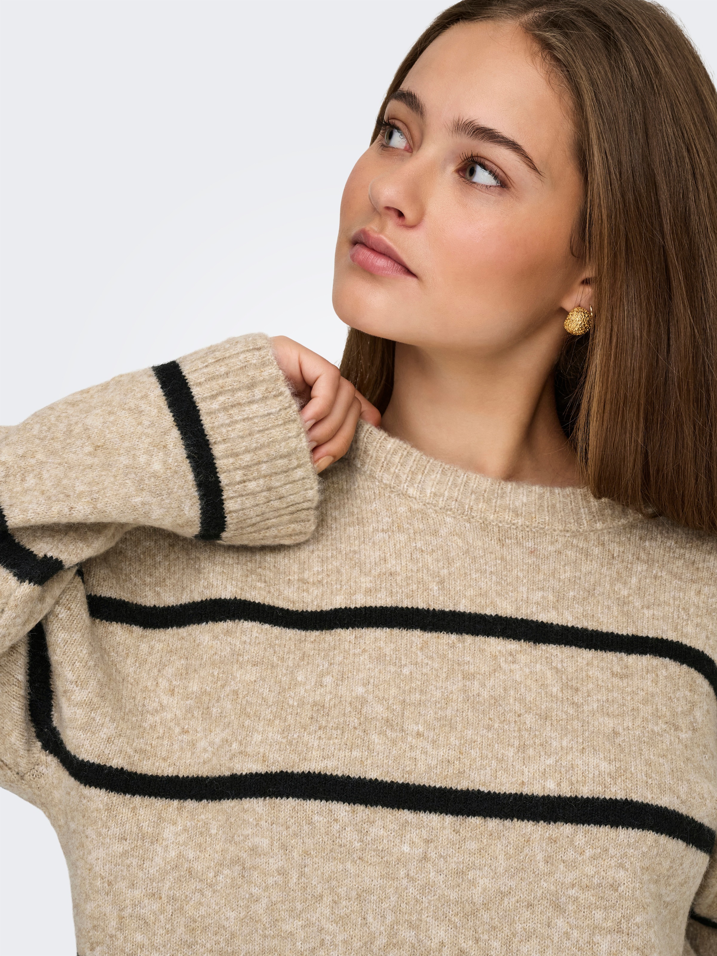 ONLY Strickpullover »ONLOXFORD LIFE LS STRIPE O-NECK KNT«