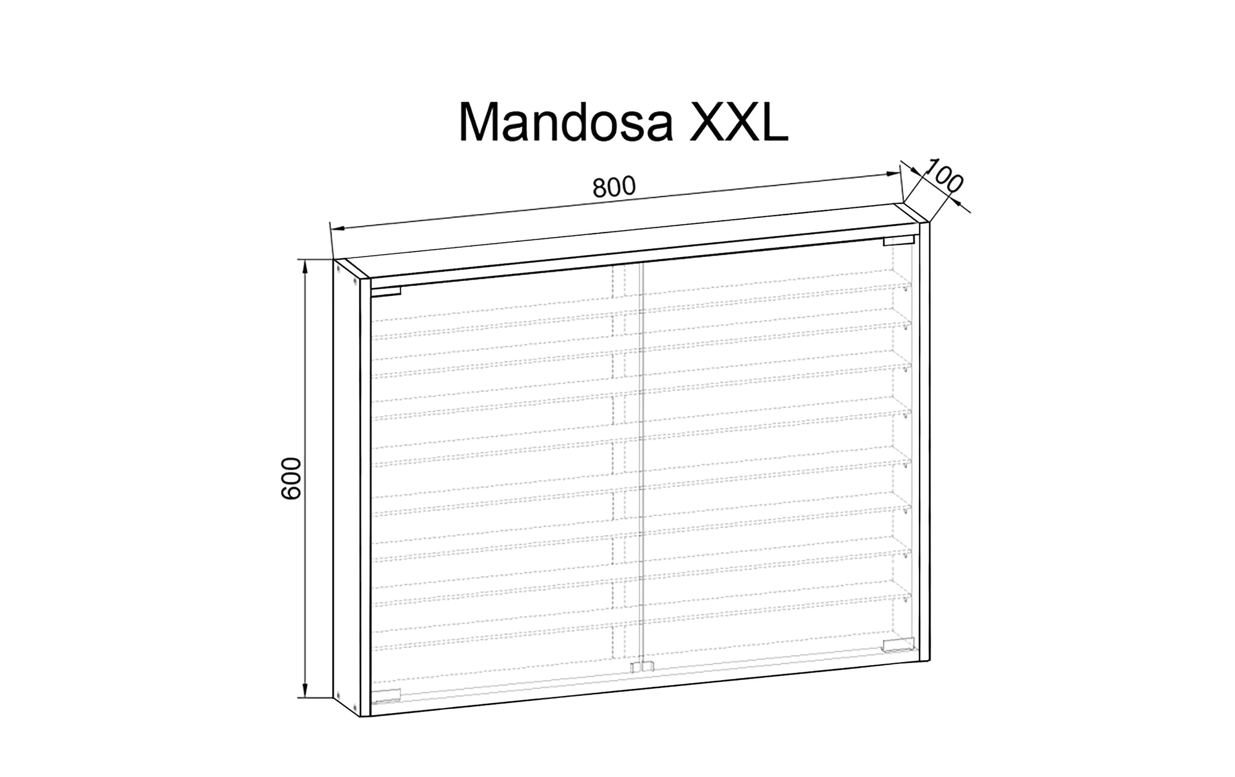 VCM Vitrine »Mandosa XXL 80 x 60 cm«