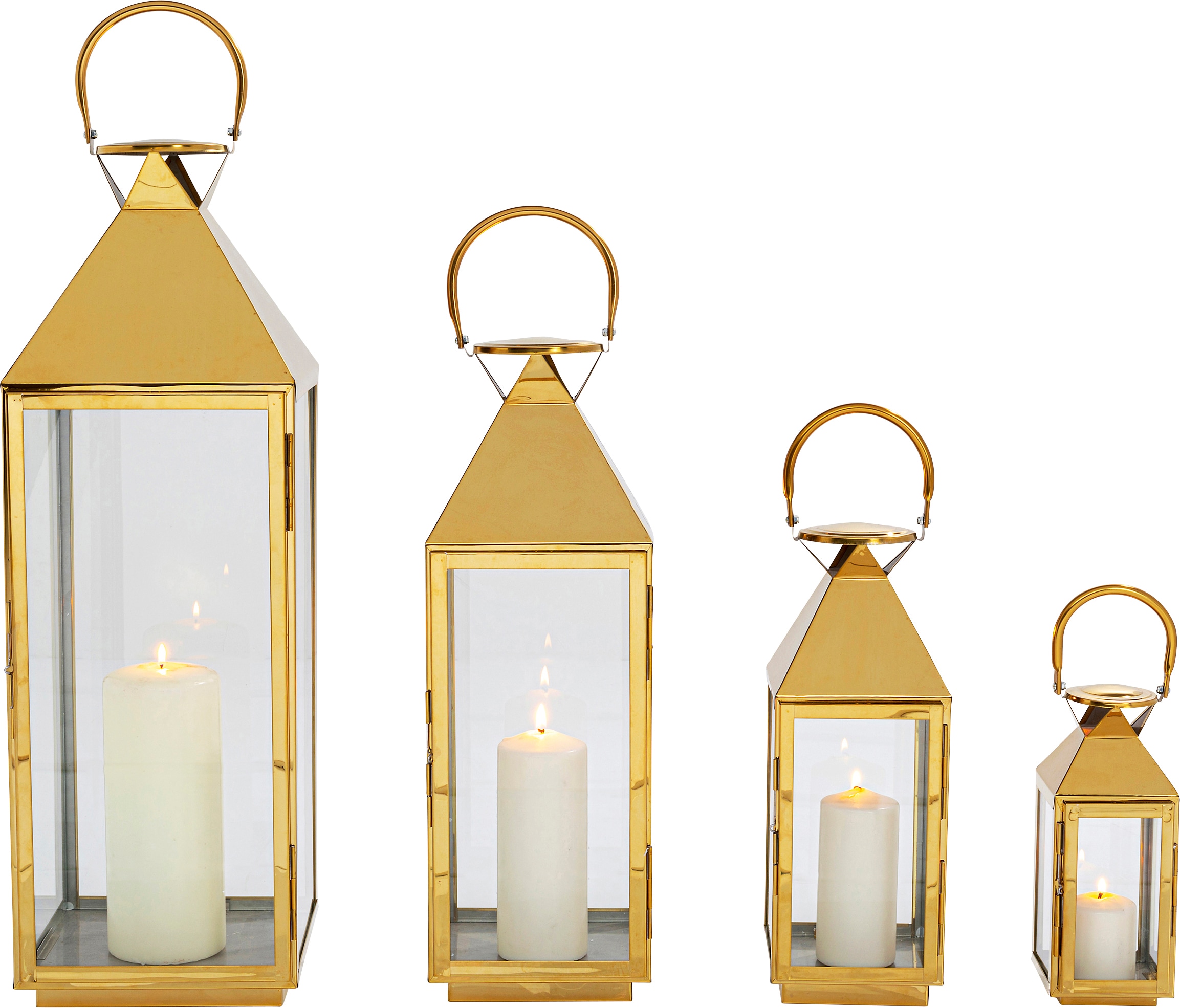 Kare Design Lanterne à bougie »Laterne Giardino« gold- oder silberfarben