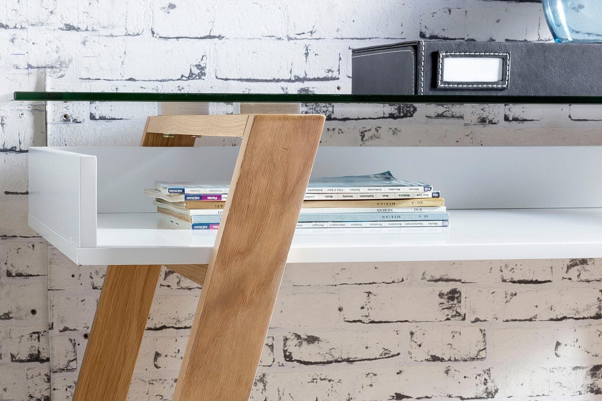 SalesFever Bureau »Falun - Arbeitsplatz Deluxe: Der Laptop-Tisch« Eleganz trifft Funktion: Mit Glasplatte