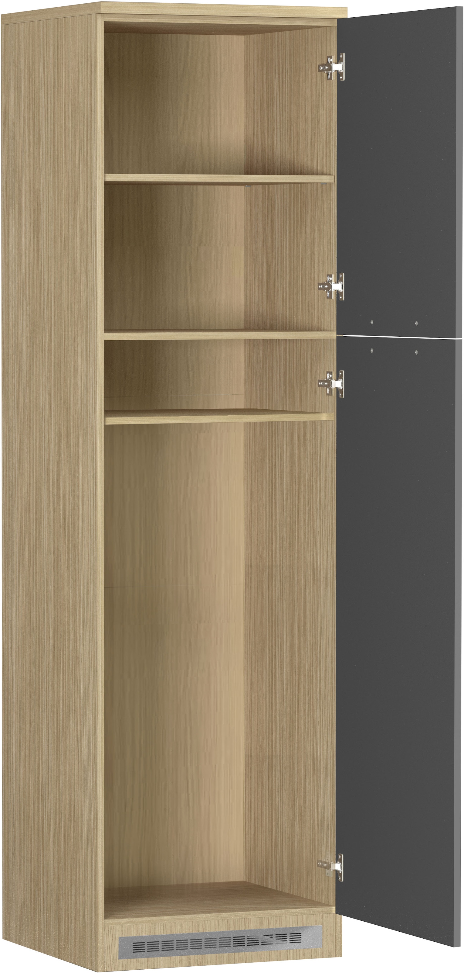 KOCHSTATION Armoire réfrigérée encastrable »Luna, Kühlschrank-Umbau, Einbauschrank für Kühlschrank, Made in Italy« B/T/H: 60×60×214,5 cm, für zwei Kühlschrankhöhen vorbereitet