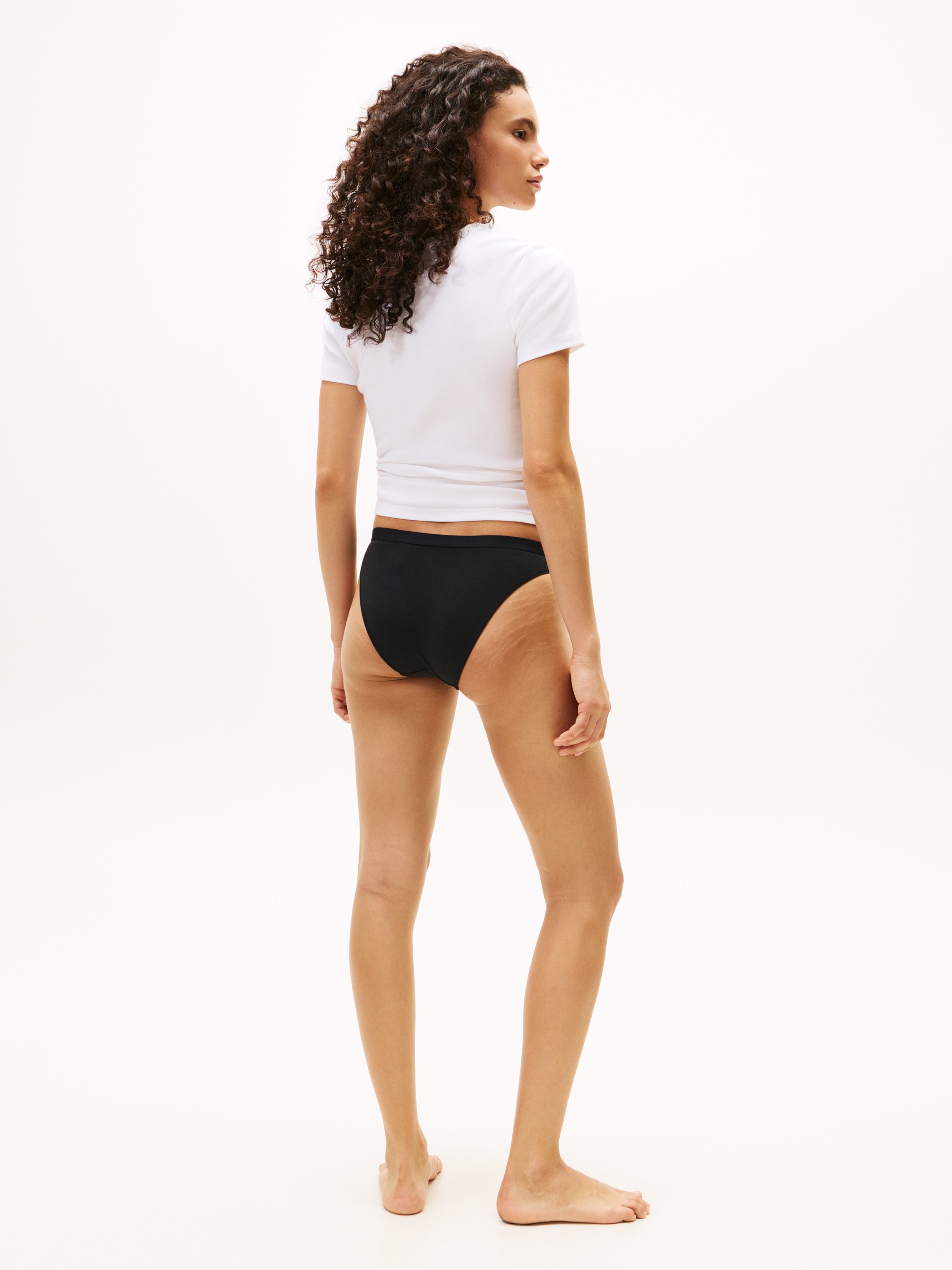 Tommy Hilfiger Underwear Slip »3 PACK BIKINI (EXT.SIZES)« Paquet, 3 cuis Logo am Bund, aus Baumwoll-Stretch