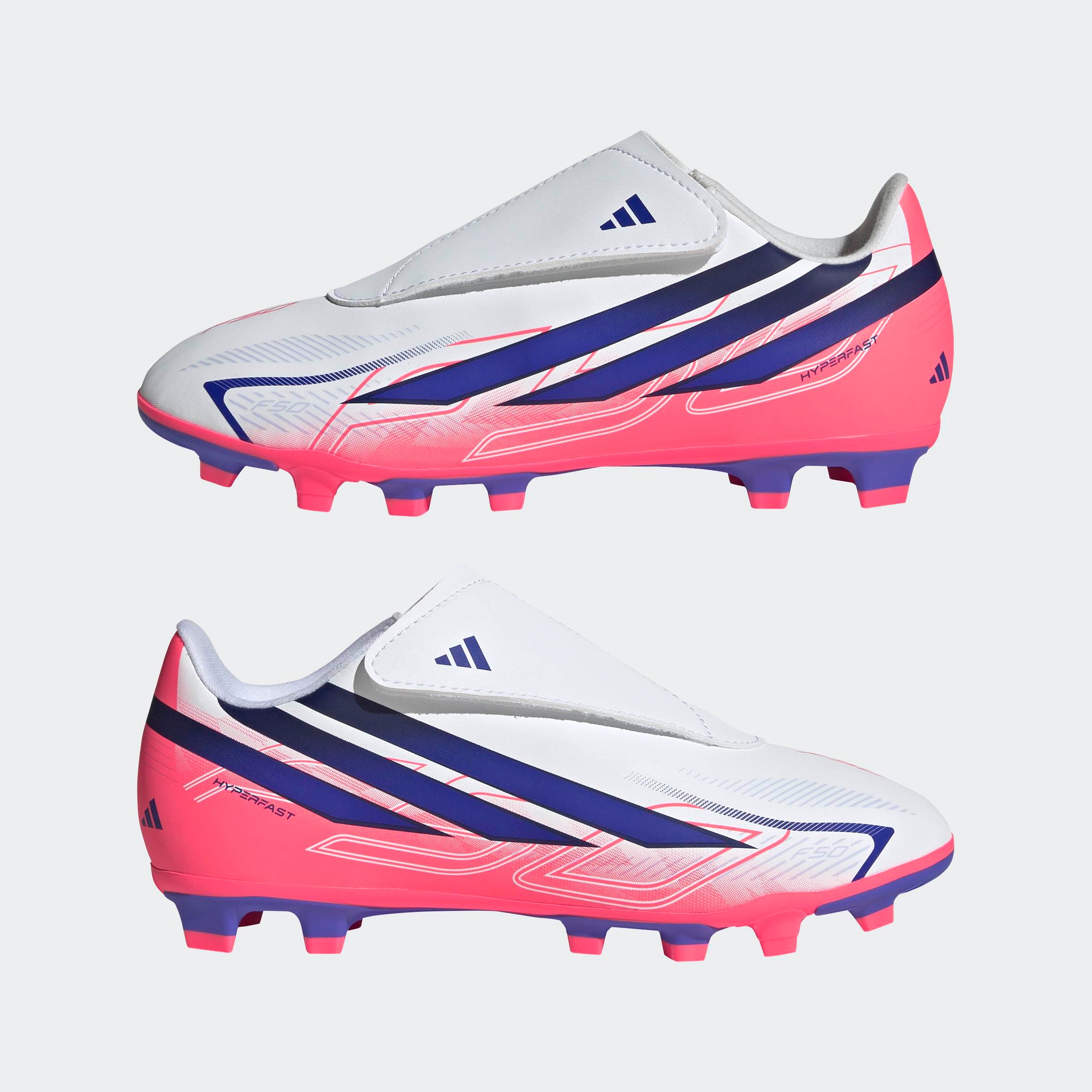 adidas Performance Fussballschuh »F50 HYPERFAST CLUB KIDS , KLETTVERSCHLUSS, FESTE / GEMISCHTE BÖDEN«  für viele verschiedene Böden geeignet, für Jugendliche & Kinder