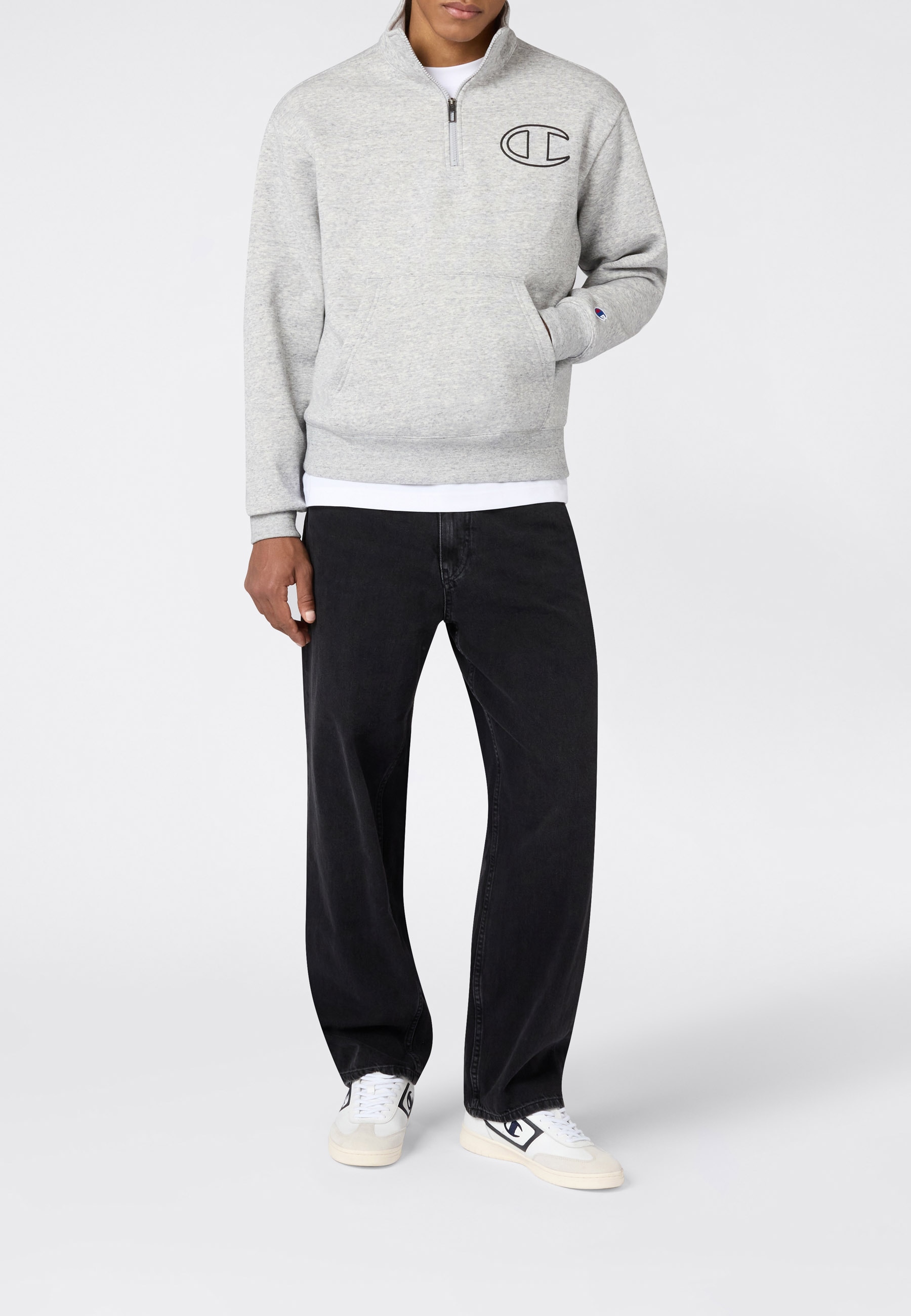 Champion Sweatshirt »COLLEGE Fleece Half Zip Sweatshirt«, mit halbem Reissverschluss, aus Baumwolle und Polyester, normale Länge
