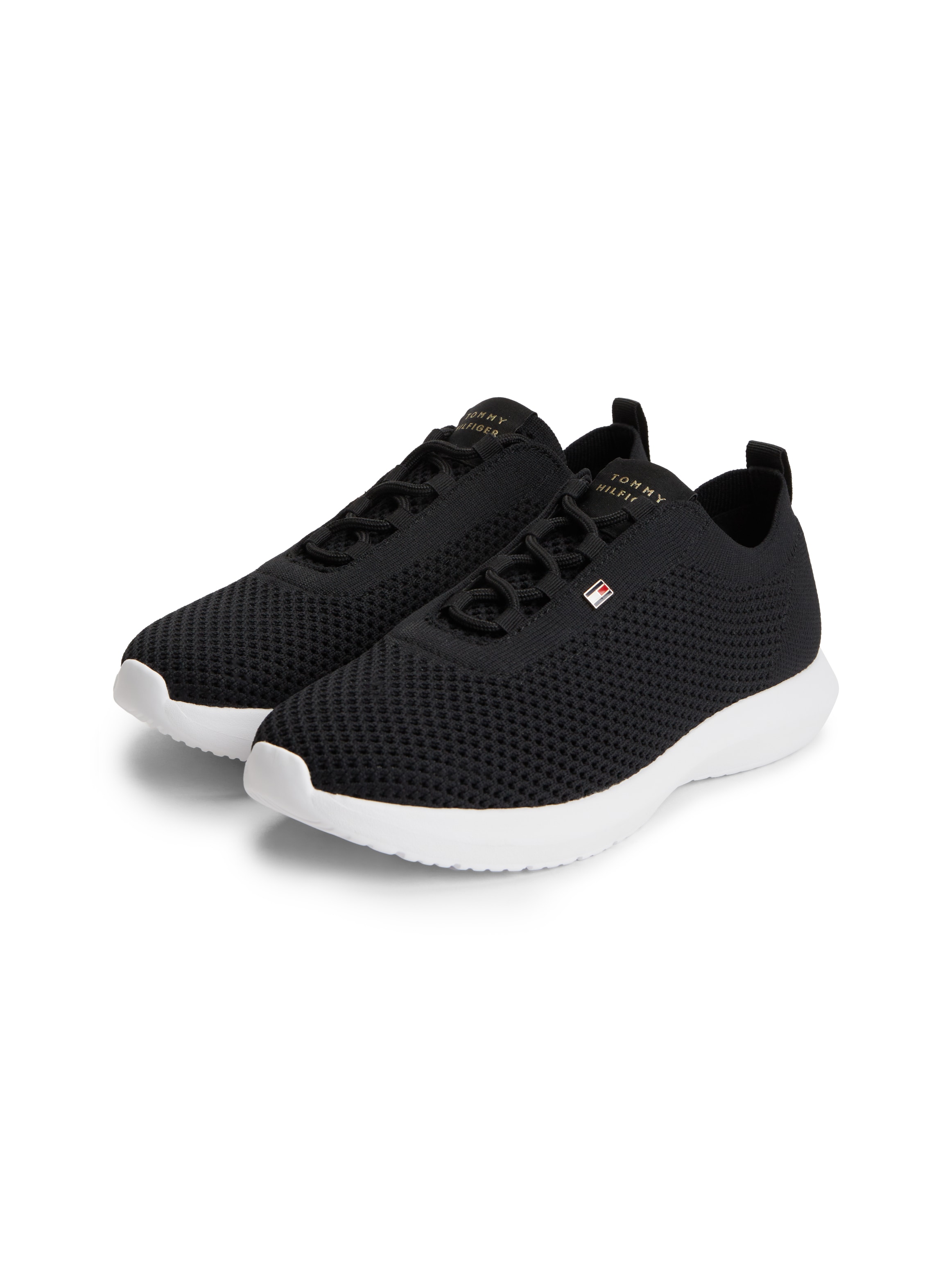 Tommy Hilfiger Baskets compensées »TH KNIT RUNNER«  chaussure de loisirs, chaussure basse, chaussure à lacets avec élément drapeau logo