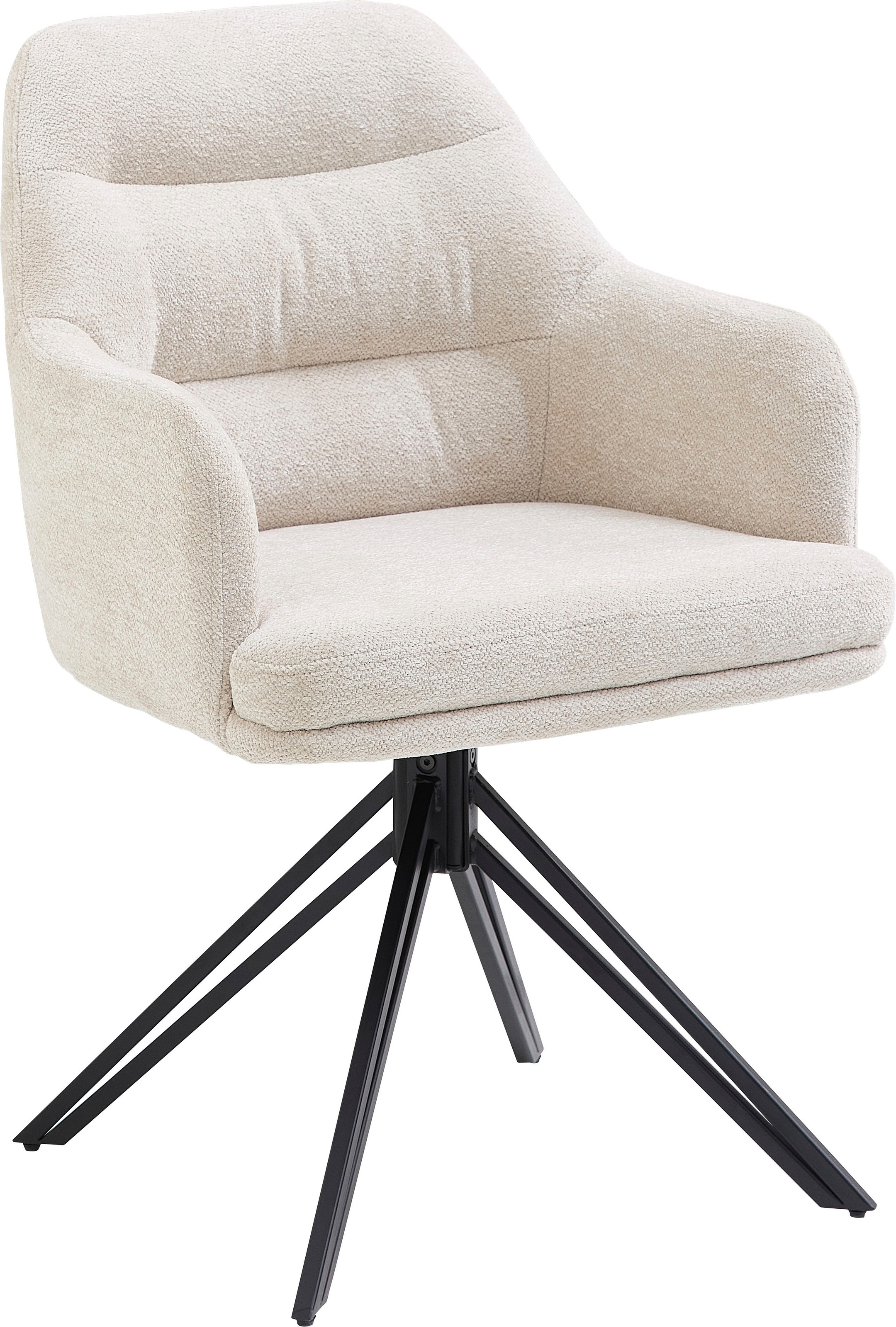 Stolkom Chaise avec accoudoirs (Ensemble) 2 cuislargeur 56,5 cm, pivotant à 180° avec retour automatique