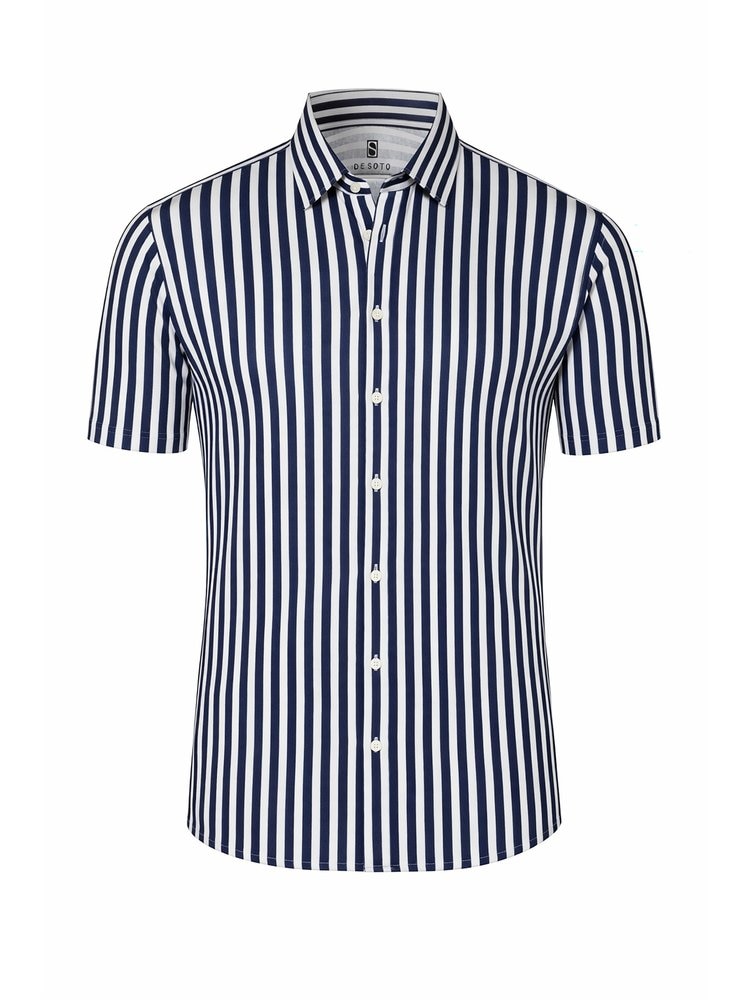 DESOTO Chemise à manches courtes »Casual Kent 1/2« chemise en jersey, slim fit, col Kent, infroissable