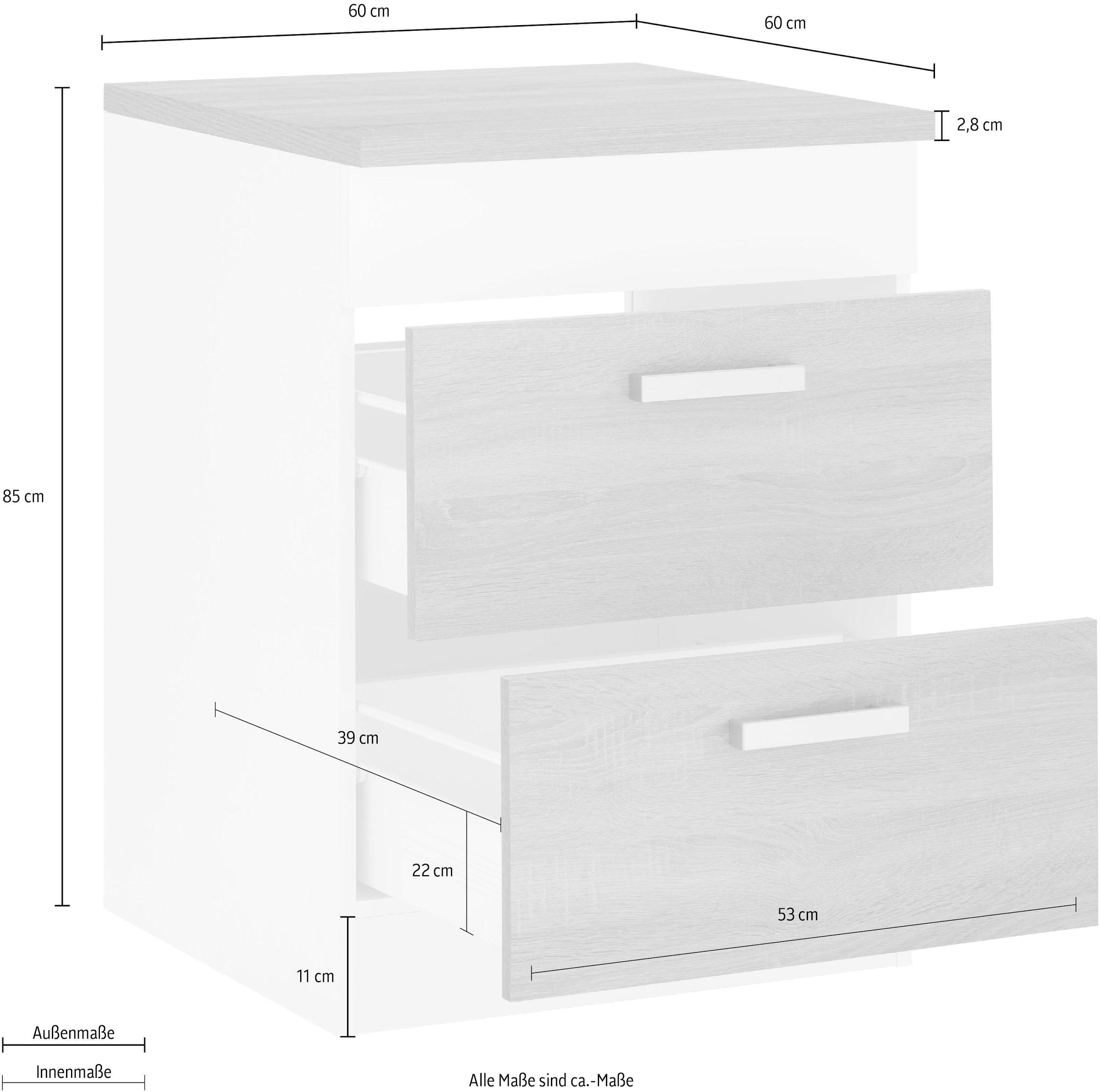 KOCHSTATION Armoire d'encastrement pour table de cuisson »KS-Gera« largeur 60 cm