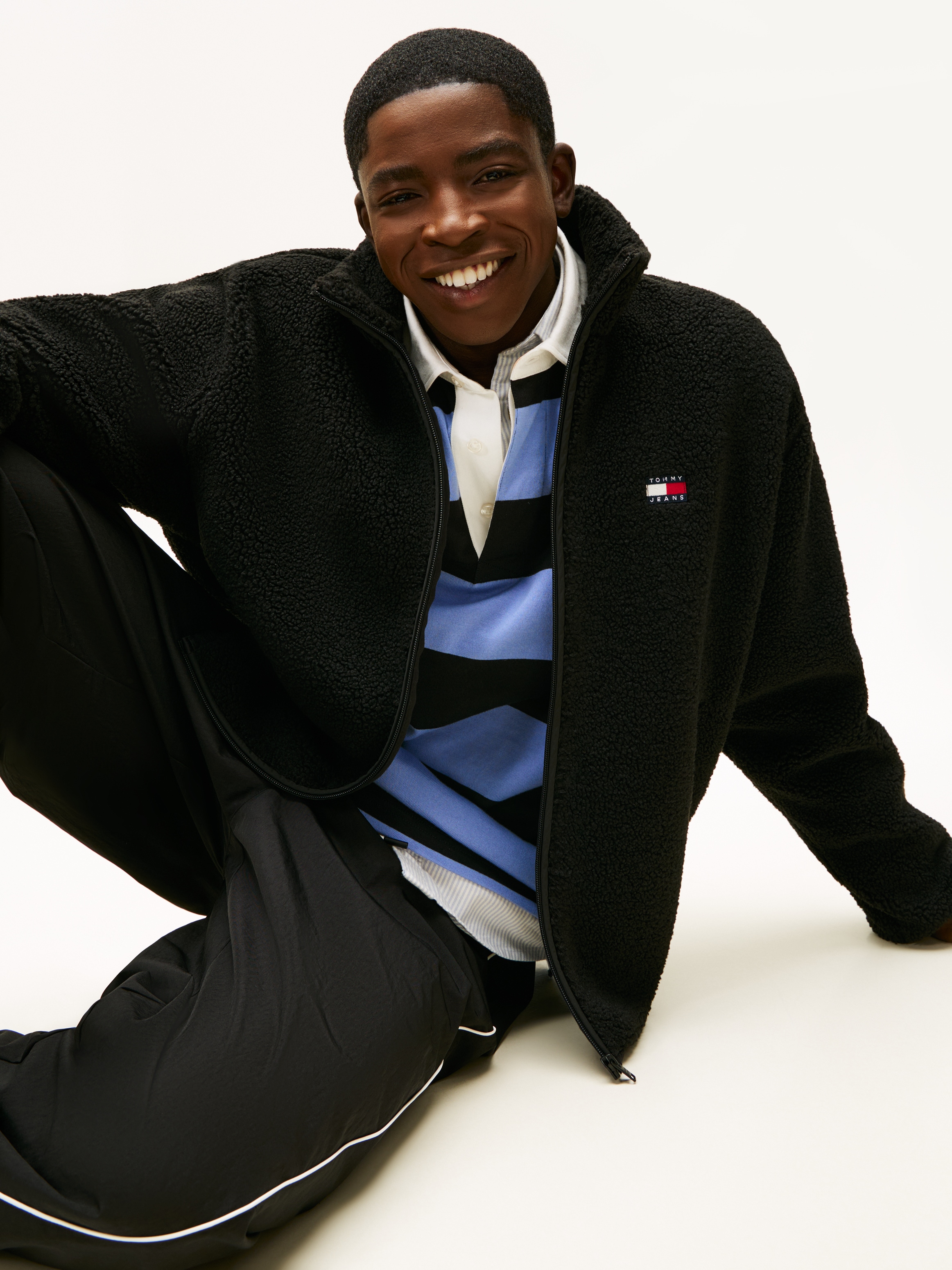 Tommy Jeans Veste polaire »TJM BADGE TEDDY« Stehkragen, Teddyfleece, relaxed fit