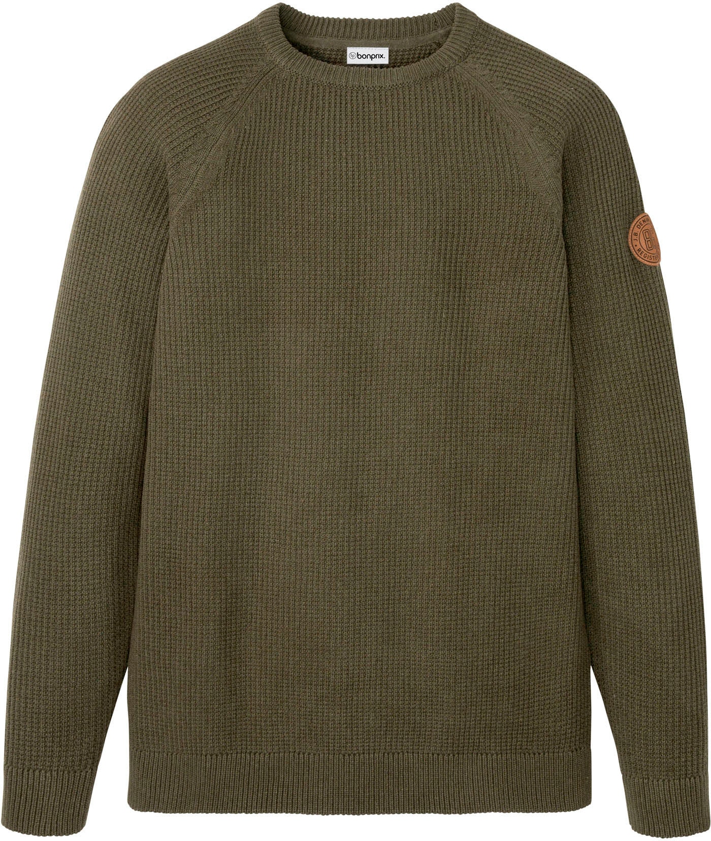 bonprix Strickpullover tolle Baumwollmischung, mit Rundhalsausschnitt, Regular Fit