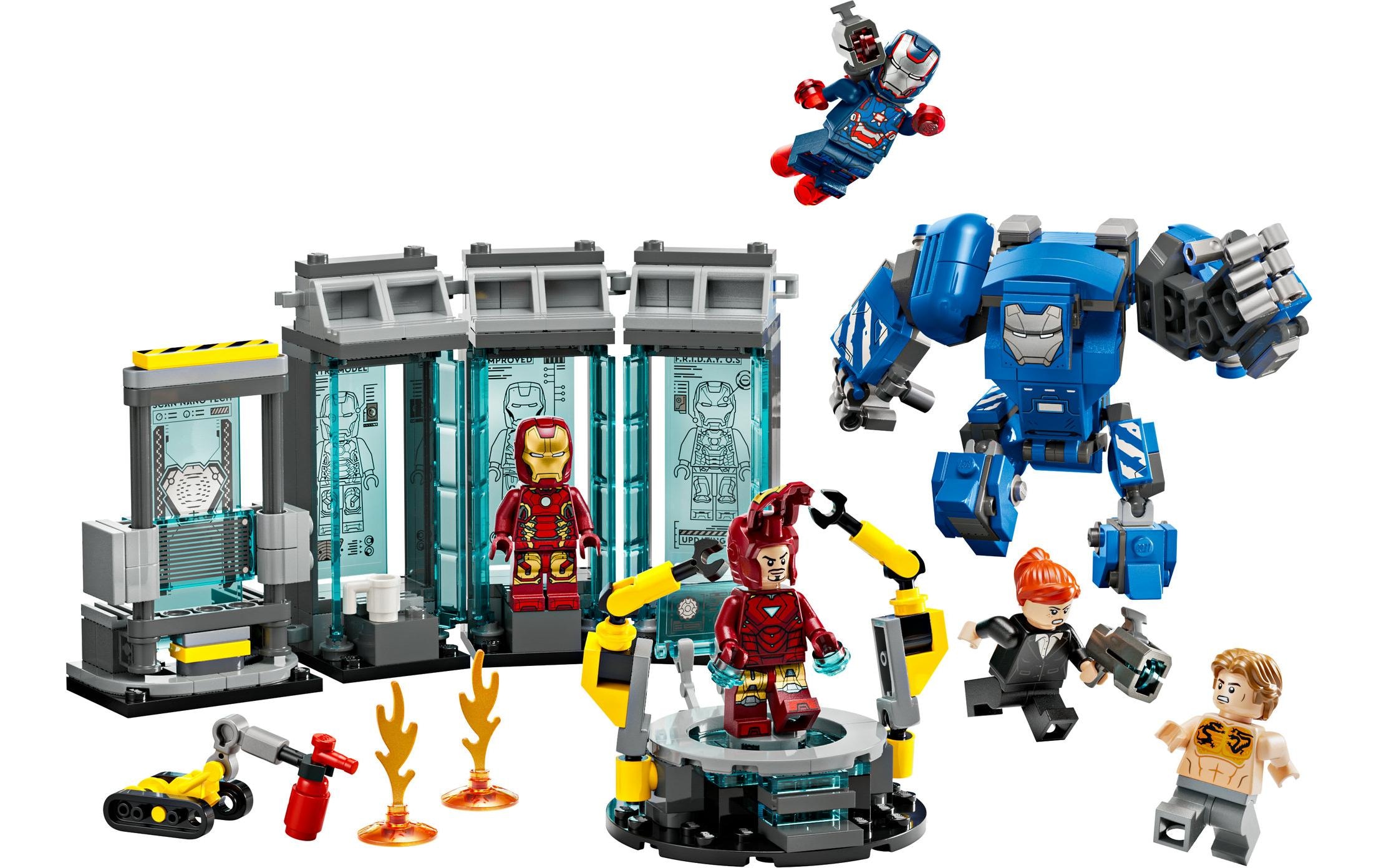 LEGO® Spielbausteine »Marvel Iron Mans Labor: Halle der Rüstungen 1800531«