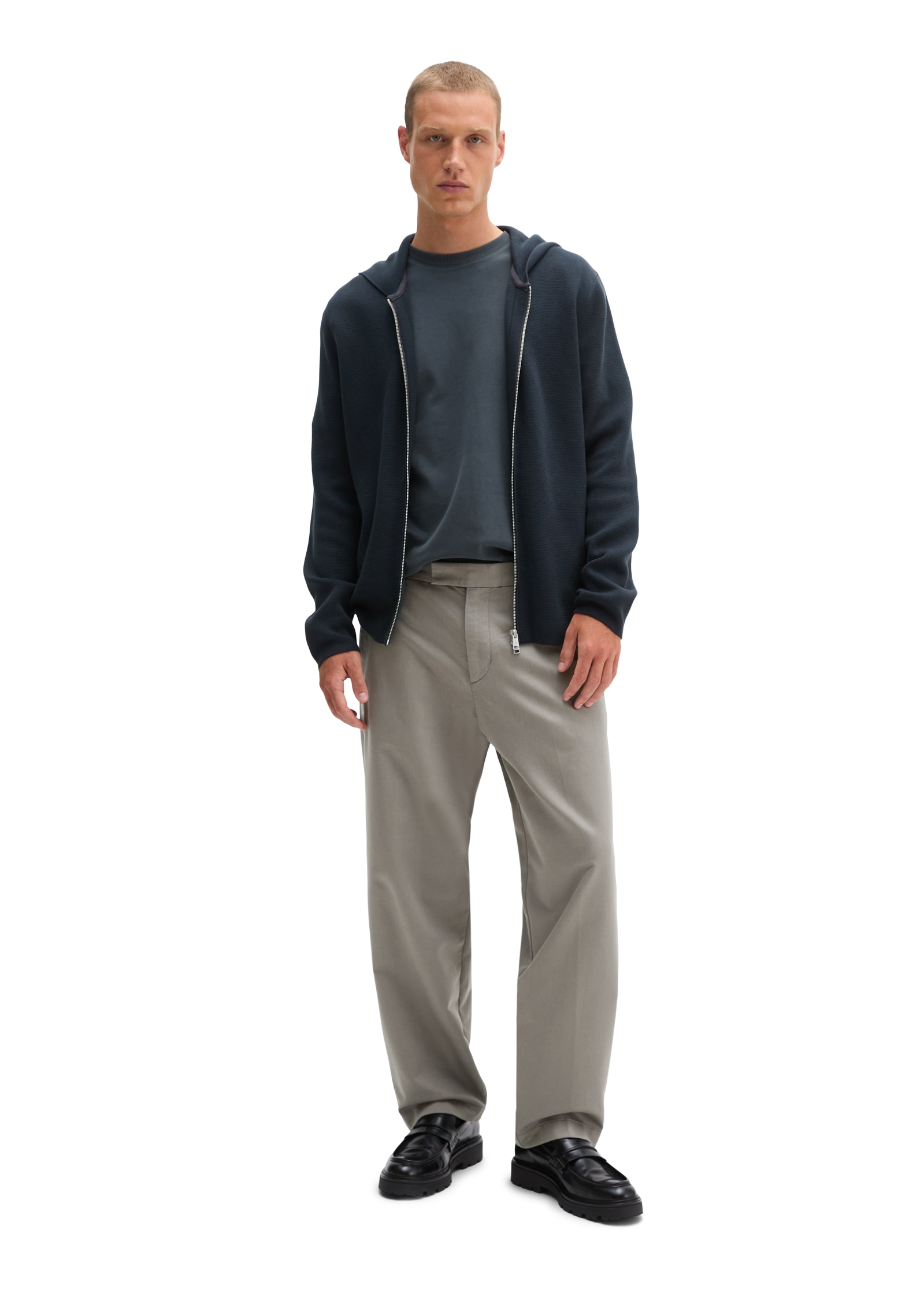 Marc O'Polo Kapuzenstrickjacke aus Bio-Baumwolle, Regular Fit