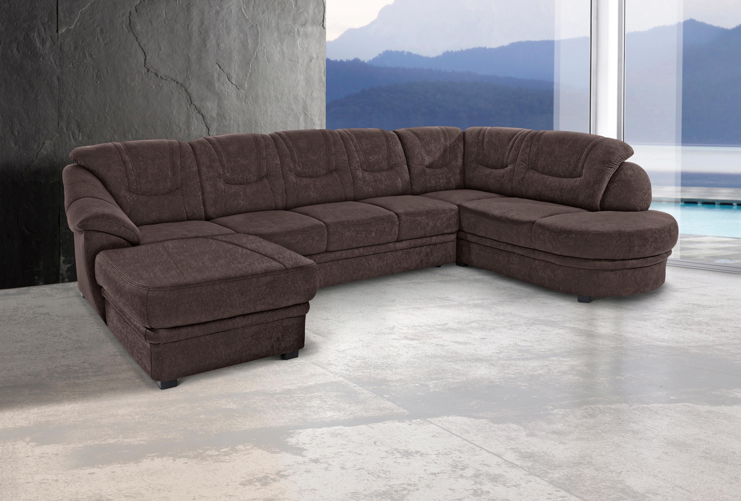sit&more Paysage de salon »Savoni U-Form« au choix avec fonction couchage