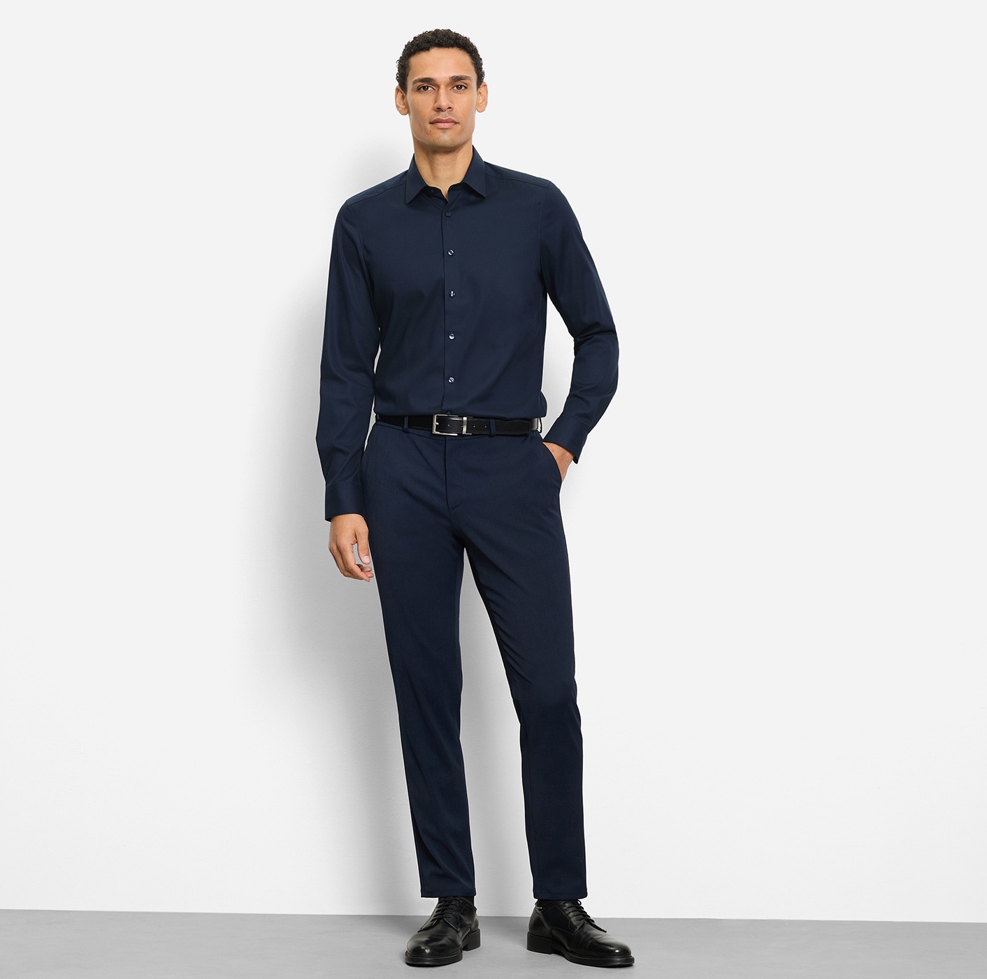 OLYMP Chemise à manches longues »Level Five« Under-Button-down-Kragen, Businesshemd, body fit, fein strukturiert