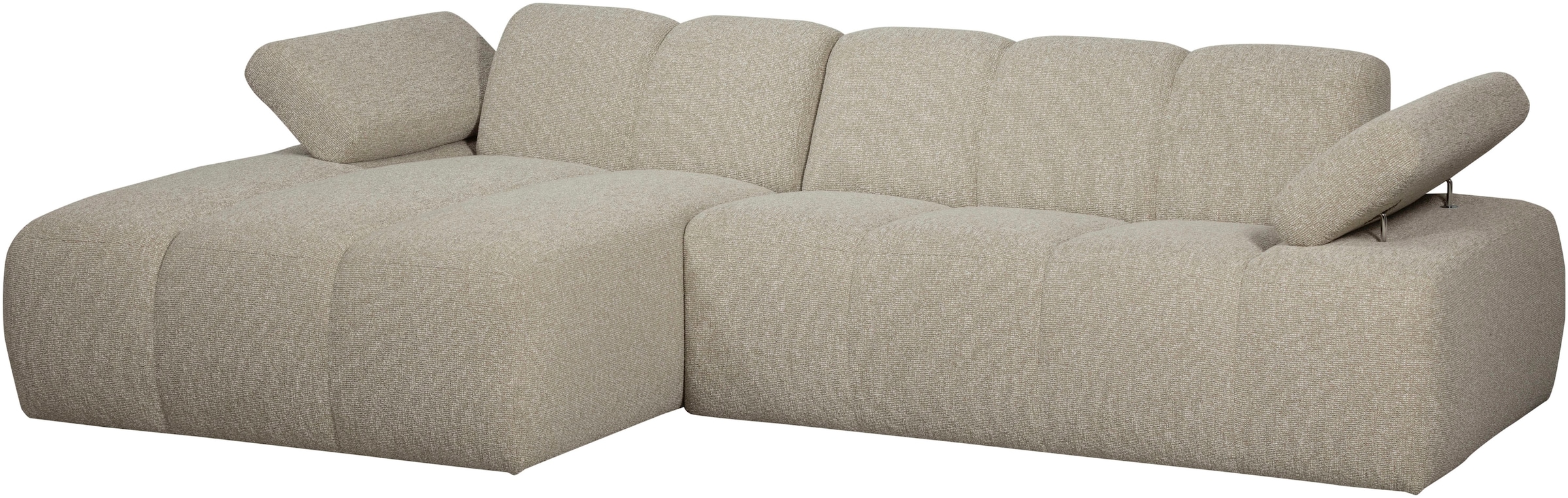 WOOOD Chaise longue »Mojo Bouclé-Bezug mit verstellbarer Armlehne, H 74 x B 284 x T 160 cm« charge supportée 360 kg, résistance maximale à l'usure, entretien obligatoire