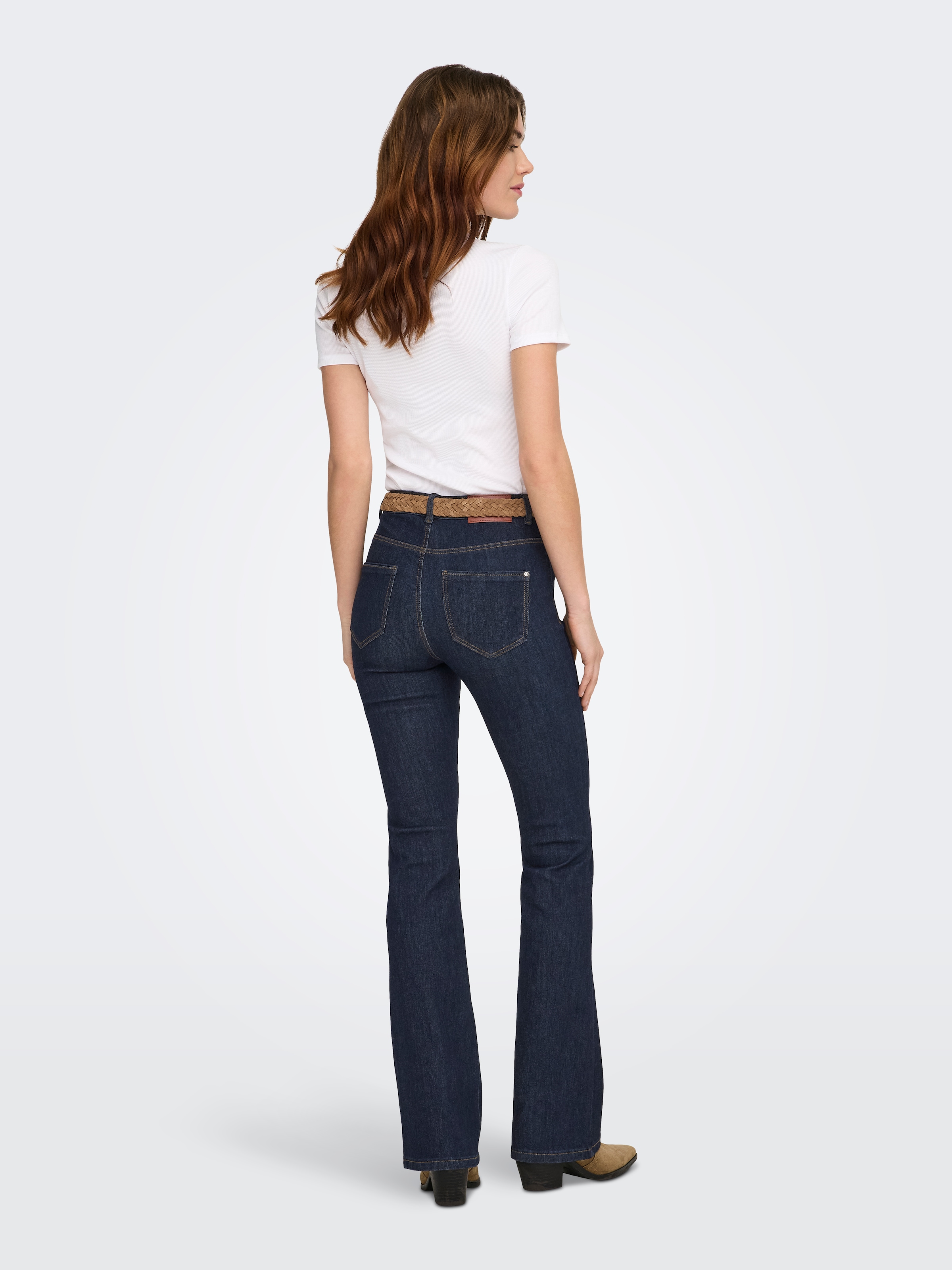 ONLY Jeans bootcut »ONLWAUW LIFE HW FLARED RINSE DNM« Mélange de matières, coupe bootcut