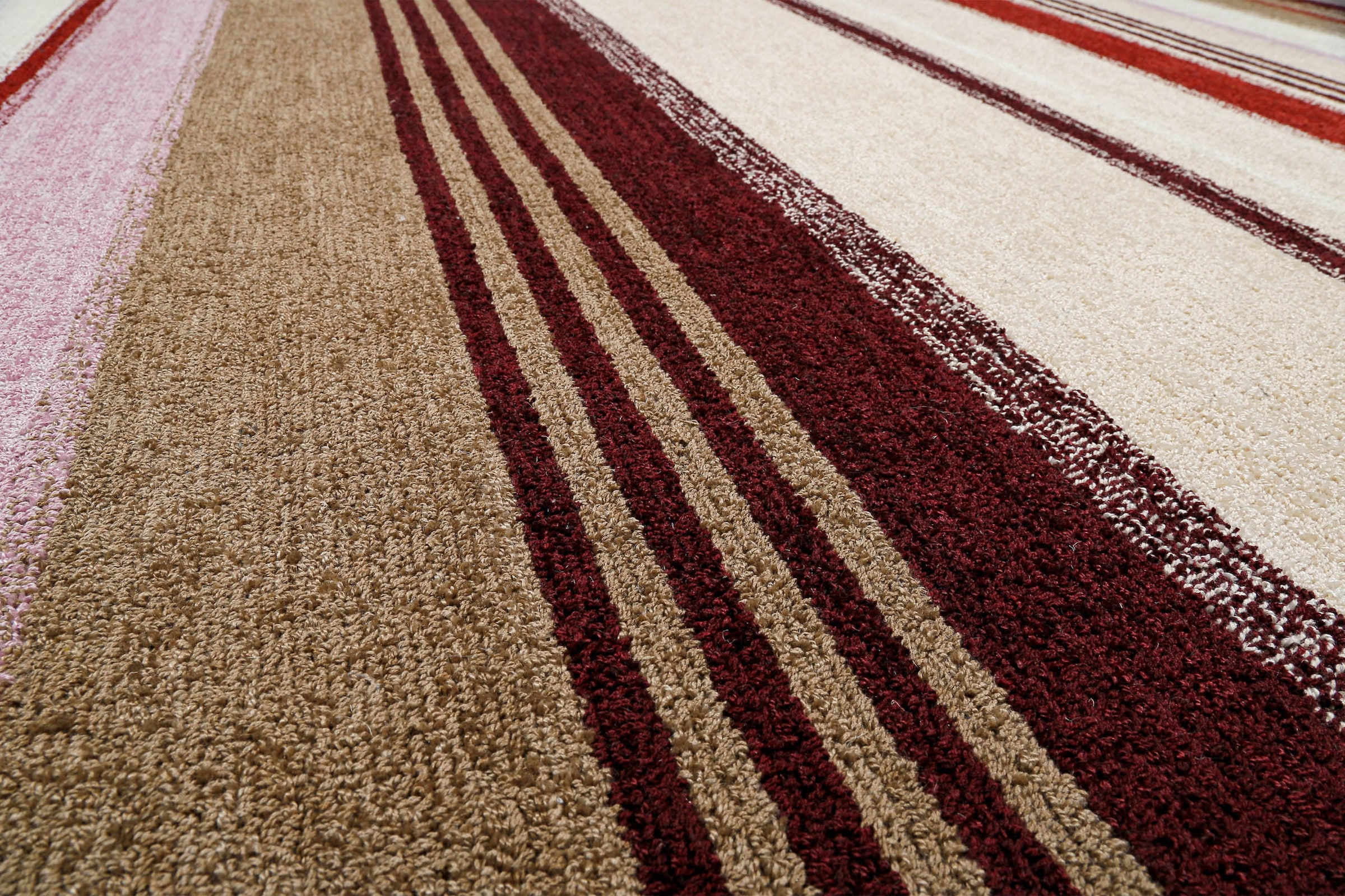 Wecon home Tapis »Petrol« Rectangulaire 7 mm Höhe handgefertigt, pflegeleicht, gestreift, Wohnzimmer, Schlafzimmer