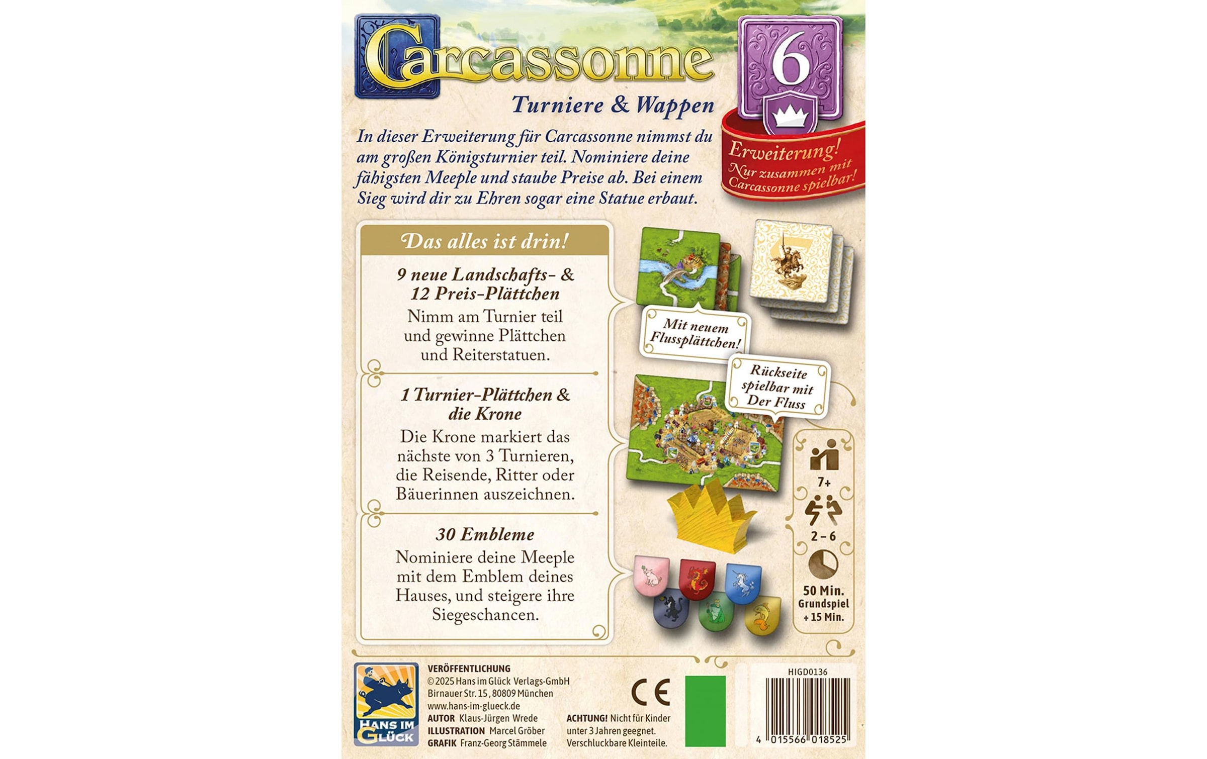 Hans im Glück Jeu »Carcassonne Turniere und Wappen (d)«