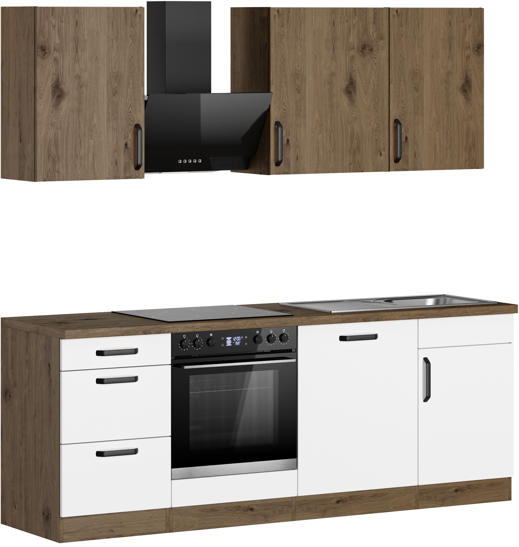 wiho Küchen Kitchenette »Elba« wahlweise mit Hanseatic E-Geräten, Breite 220 cm