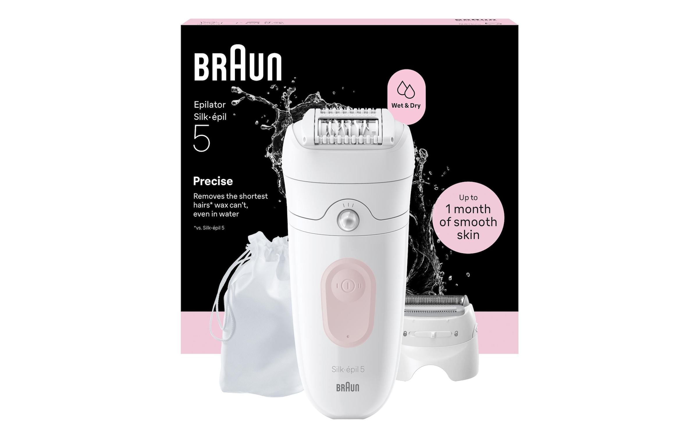 Braun Épilateur »Silk-épil 5 SE5-030« Wet & Dry, Einfache Haarentfernung, Rasieraufsatz und Trimmeraufsatz