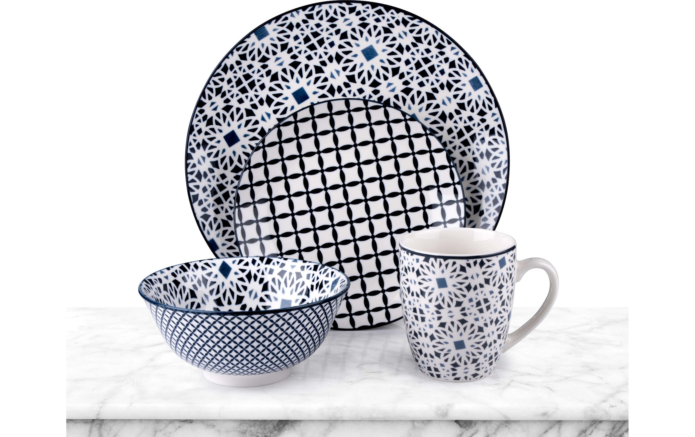   Set de vaisselle »alpina mit Muster 16-teilig«