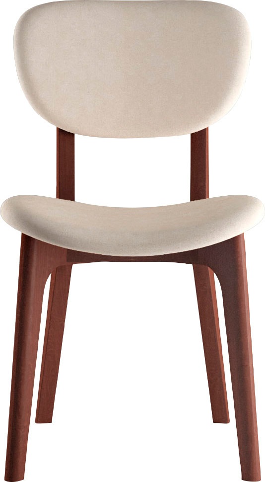 Home affaire Chaise »COZY Made in Italy« (Ensemble) 2 cuisstructure en hêtre, cerisier ou noyer, bois massif, chaise design