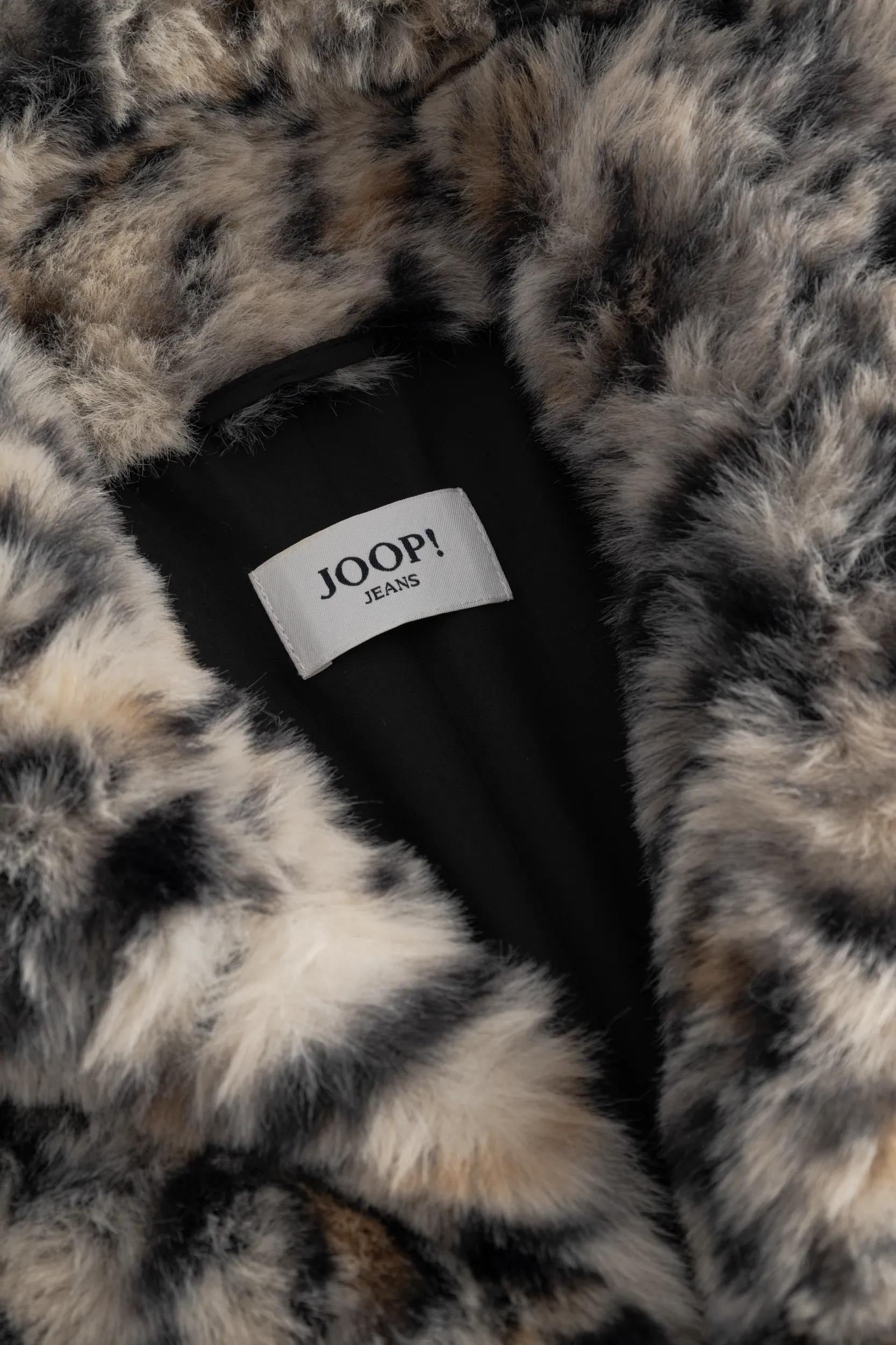 JOOP! Veste en fausse fourrure »Orisha« sans capuche coupe régulière avec col montant