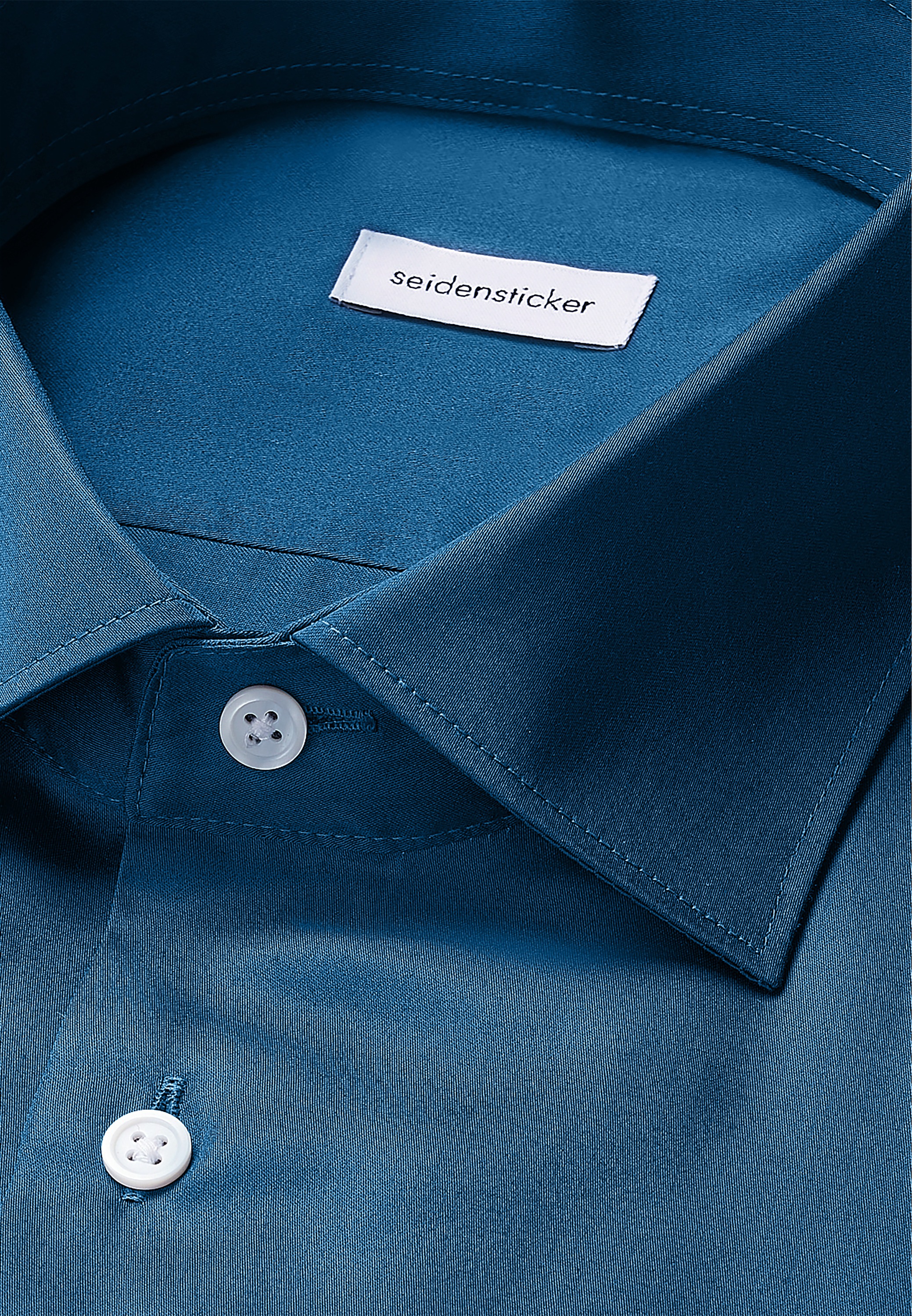 seidensticker Chemise d'affaires »Schwarze Rose« Col Kent uni 1/1 cintré