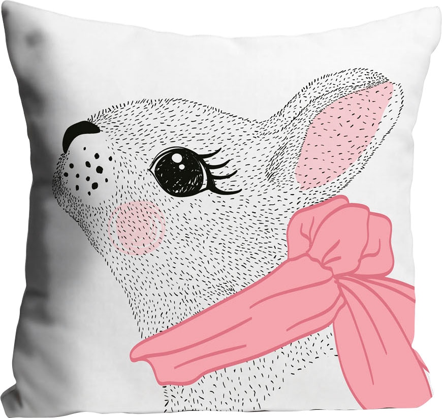 queence Coussin décoratif »Aristeas« mit einem Hasen mit Schal